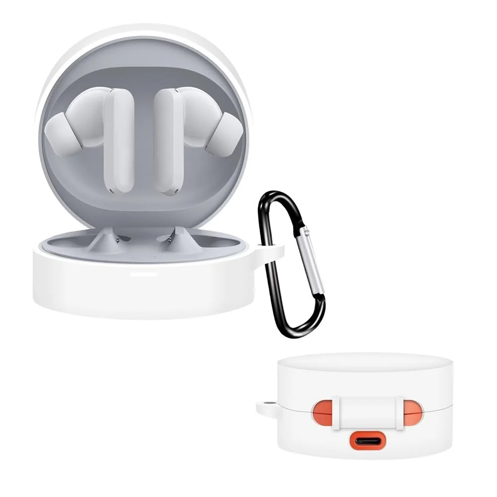 DL3 Mobilak Compatible with NOTHING CMF Buds Pro Case Cover, Soft Silicone Shockproof Protective Case Wireless Earbuds with Carabiner, Front LED Visible
