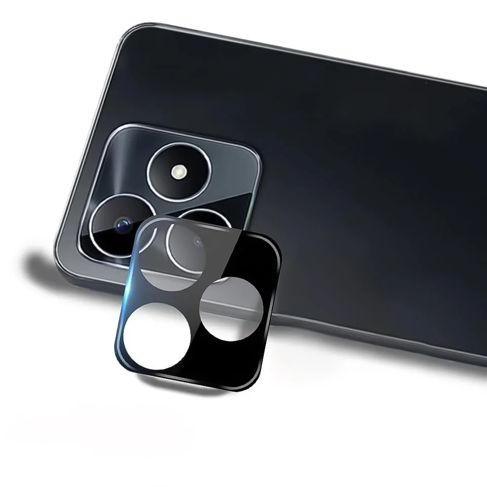 DL3 Mobilak realme C53/realme C51/realme Narzo N53 Camera Lens Protector Tempered Glass Screen Protector HD [Full Coverage][Anti-Scratch] Drop Protection Ultra Clear/Thin Lens Protector Case - Black