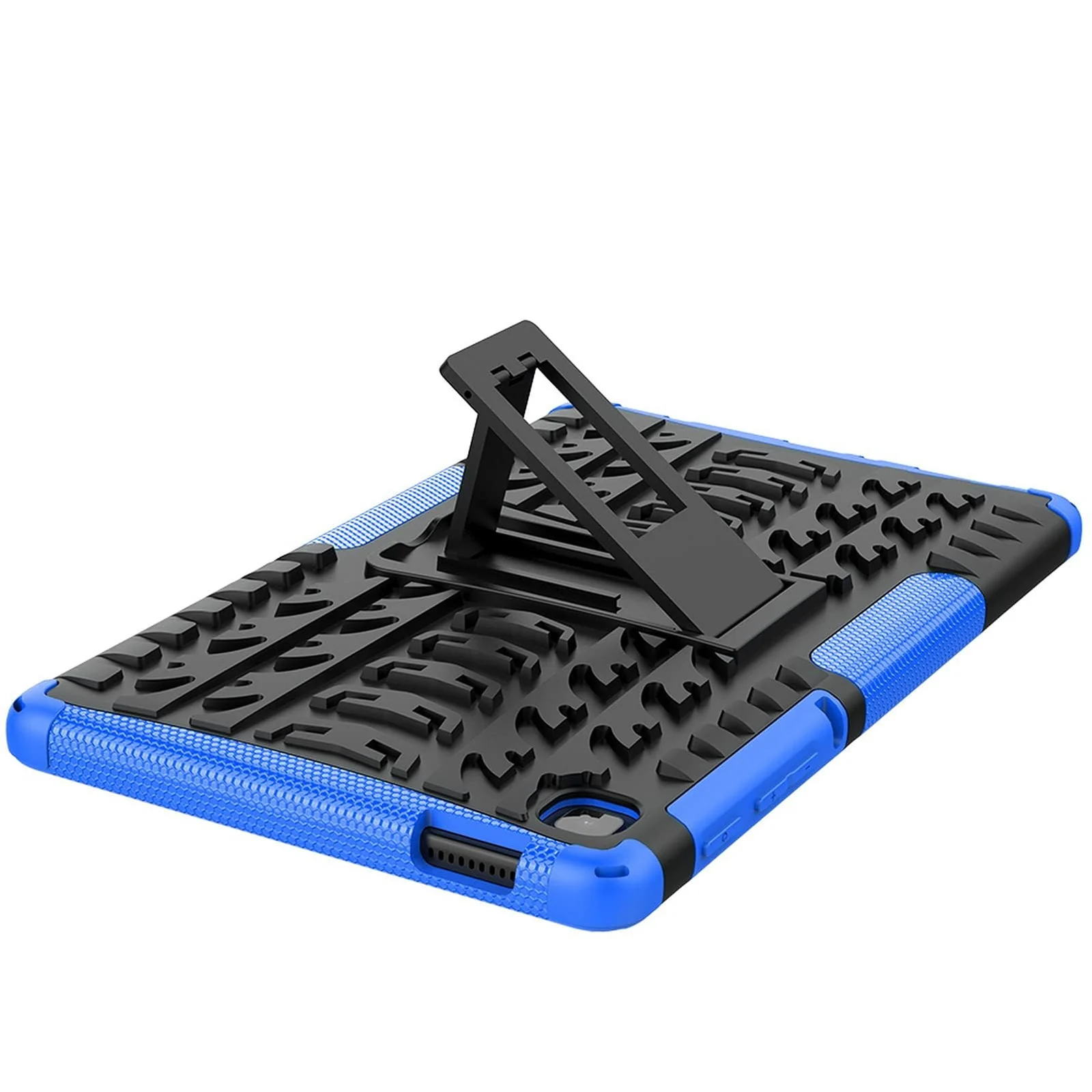 DL3 Mobilak Case For Samsung Galaxy Tab A7 Lite 8.7 Inch 2021 Model (SM-T220/T225/T227), Hybrid Rugged Armor Heavy Duty 2 in 1 TPU + PC Combo Dual Layer Shockproof Case with Kickstand - Blue