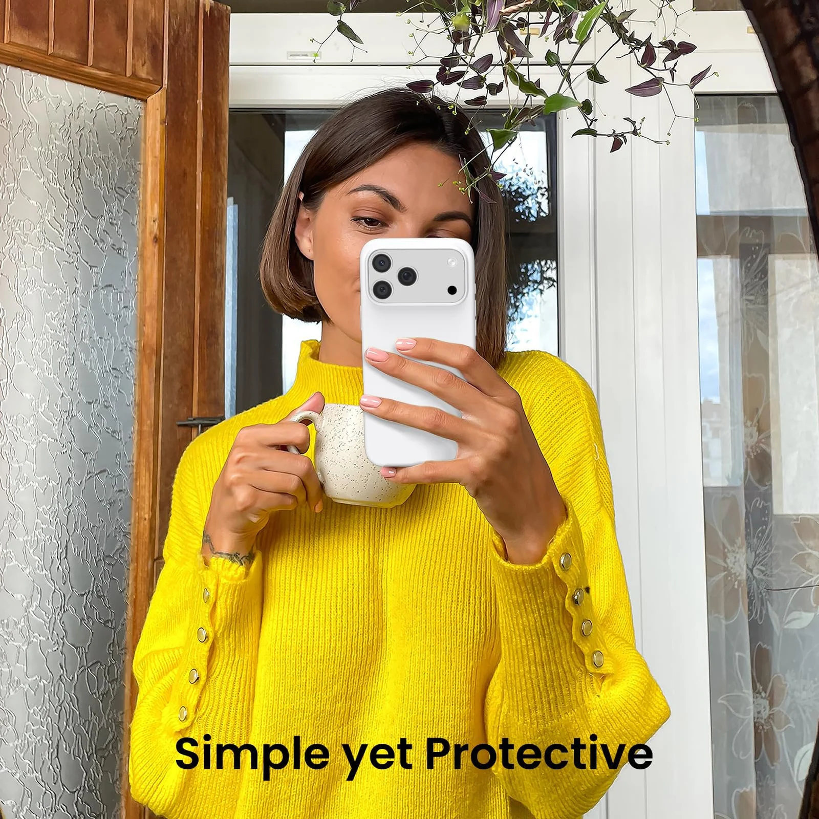 DL3 Mobilak Compatible with iPhone 17 Pro Max 6.9-Inch Case, Premium Liquid Silicone Case, Full Body Protective Cover, Shockproof, Slim Phone Case, Anti-Scratch Soft Microfiber Lining - White