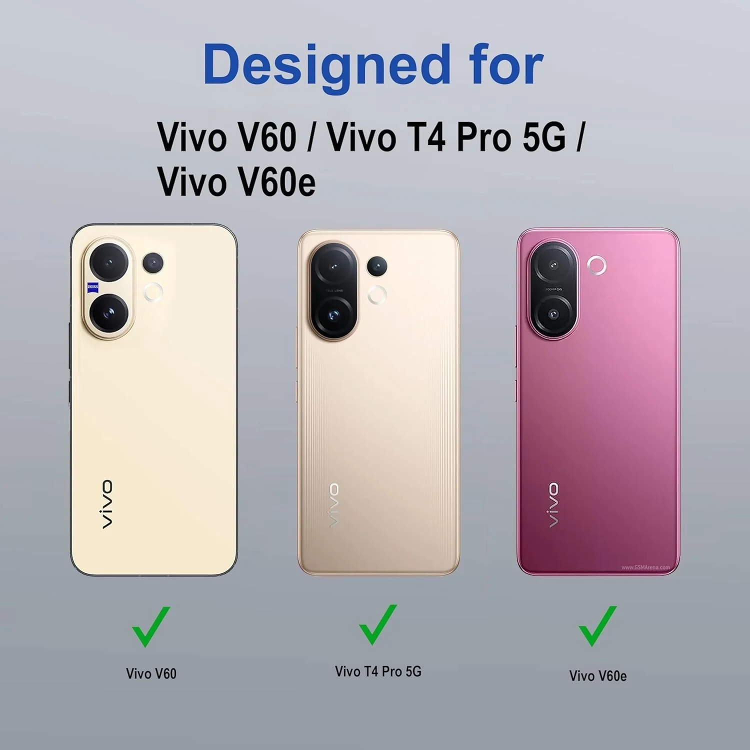 DL3 Mobilak for vivo V60 Case [Compatible with MagSafe] [Strong Magnet] [Non-Yellowing] Magnetic Slim Thin Bumper Phone Cover, Lightweight, and Durable - Clear