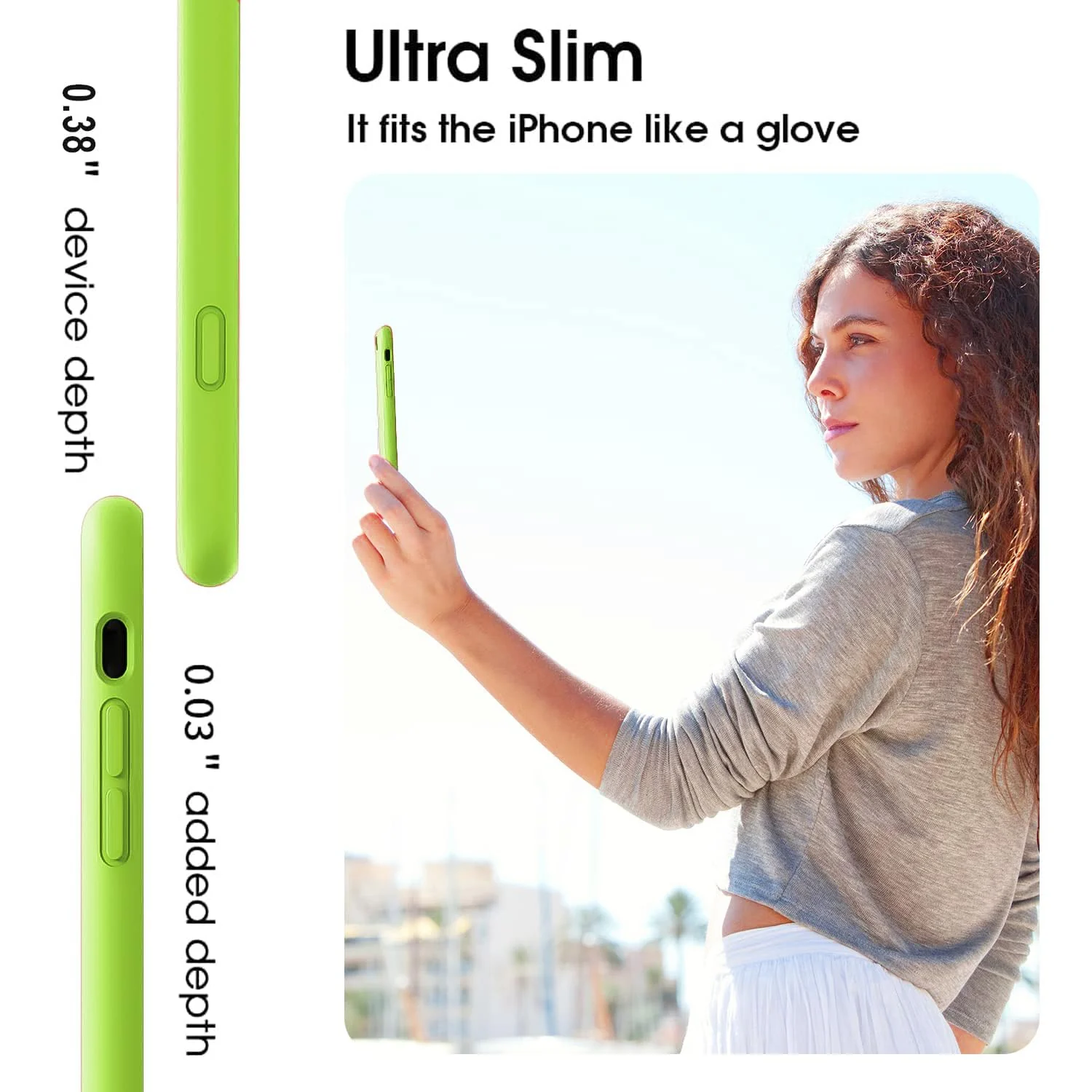 DL3 Mobilak Liquid Silicone Case for iPhone 7 Plus / iPhone 8 Plus, Shock-absorbing protection, Scratch-resistant surface, Soft microfiber lining - Lemon