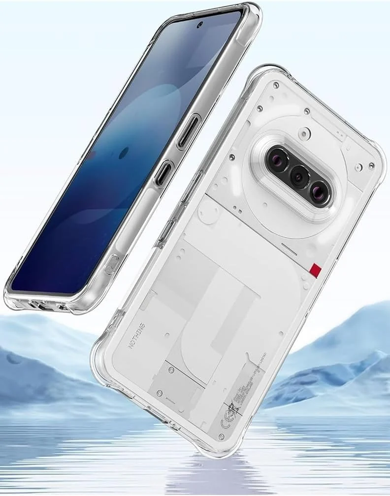 DL3 Mobilak Case Compatible with Nothing Phone 3A, Cover Silicone TPU Gorilla Anti-shock Protector Camera Shockproof Corners - Clear