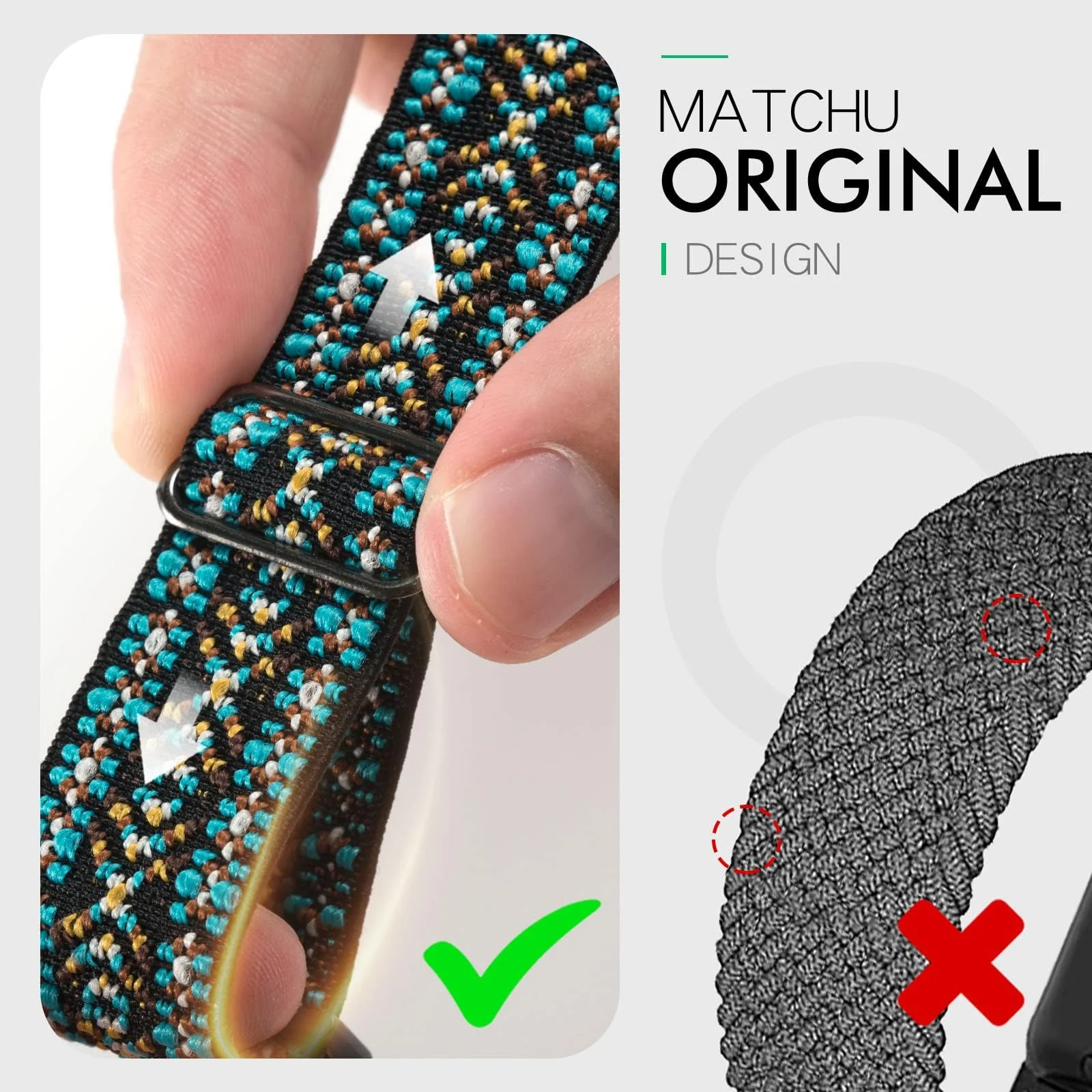 20MM Bnad Nylon Loop For Samsung Galaxy Watch 7/6/5/4 40mm 44mm/Watch 5 Pro 45mm/S2 classic/active 2 40mm 44mm Stretch Strap for Amazfit Active 2/GTS 4/3/3 Pro/2/2e/GTS 4 Mini (Boho Green)