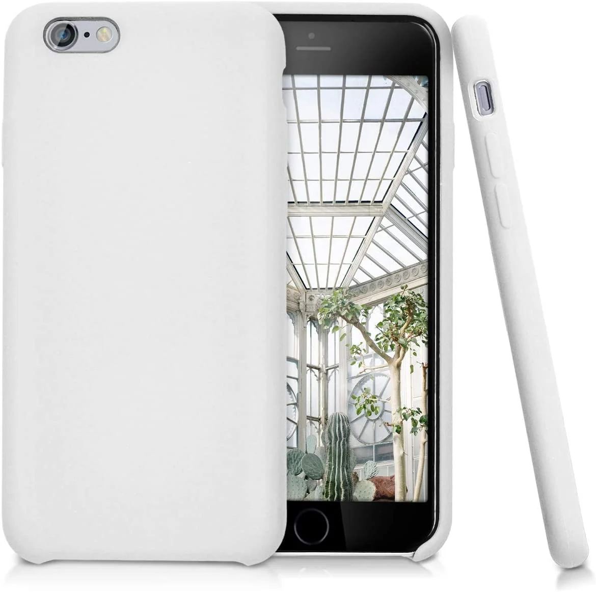 DL3 Mobilak Liquid Silicone Case for iPhone 6 / 6S, Shock-absorbing protection, Scratch-resistant surface, Soft microfiber lining - White