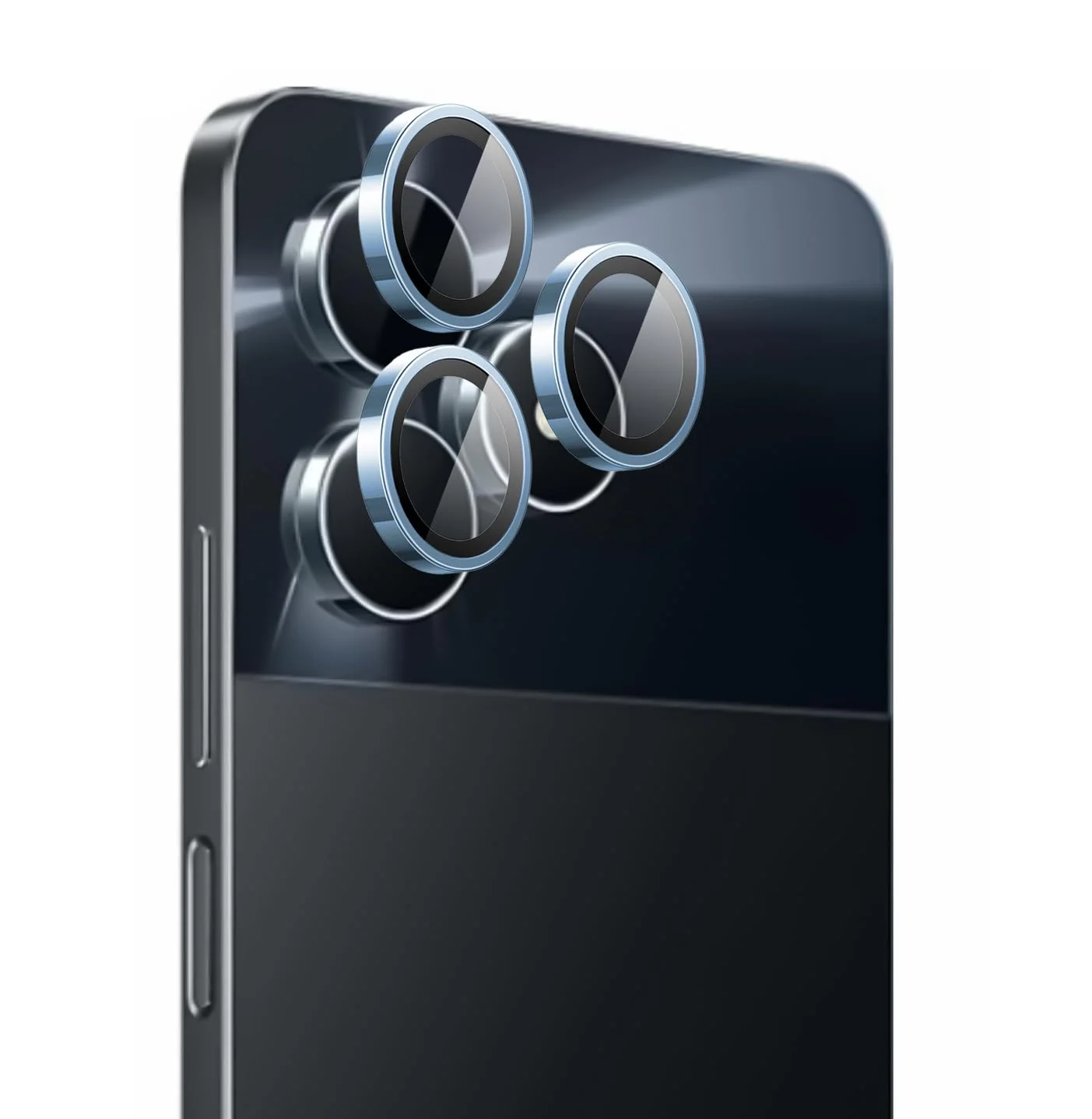 DL3 Mobilak Camera Lens Protector for realme C53 / realme C51 / realme Note 50 Accessories, 9H Tempered Glass Metal Individual Ring Camera Cover Screen Protector, Case Friendly, Anti Scratch - Blue