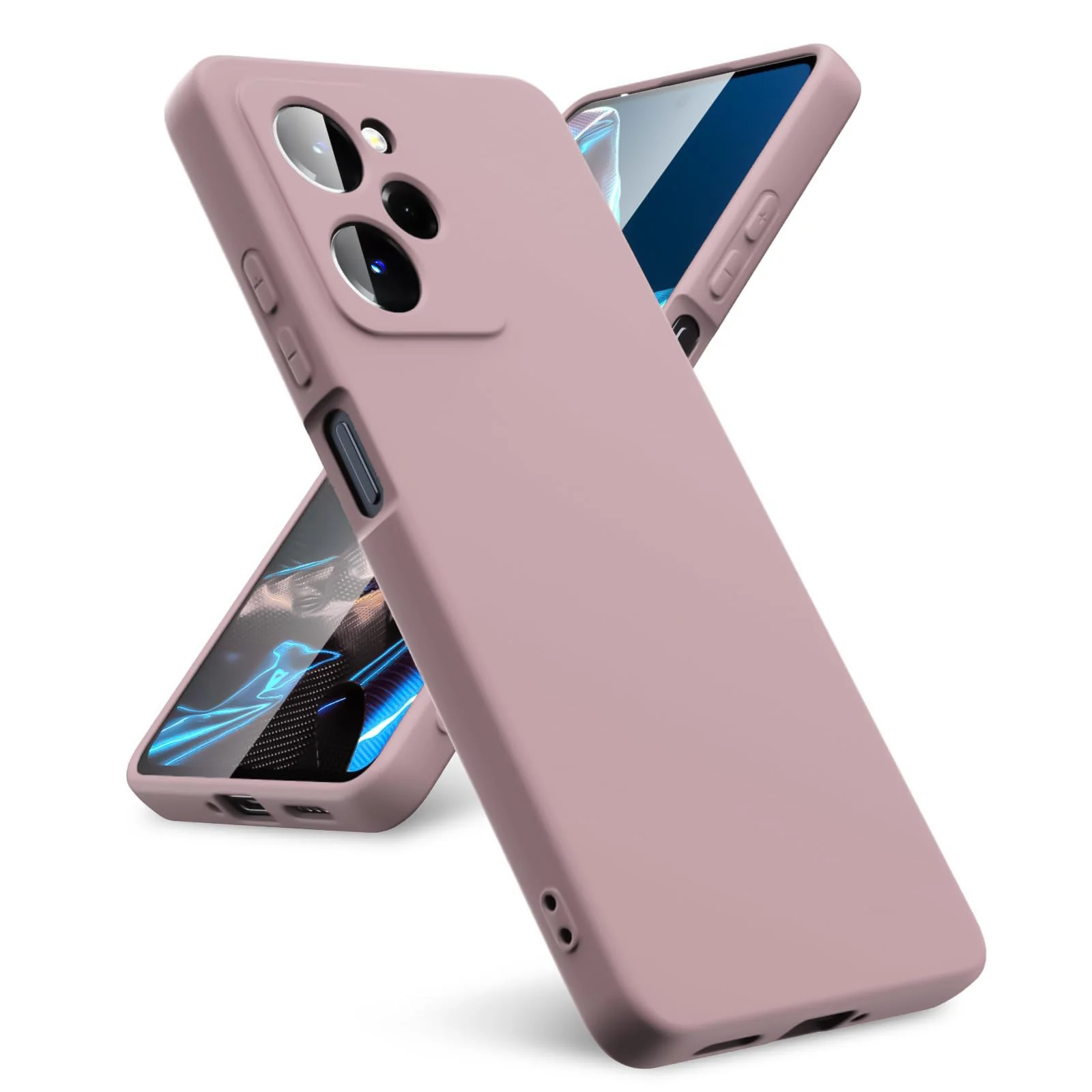 DL3 Mobilak POCO X5 Pro 5G Case, Soft Flexible Silicone Gel Rubber Bumper Cover, Full Body Shockproof Protective Phone Case - Cashmere