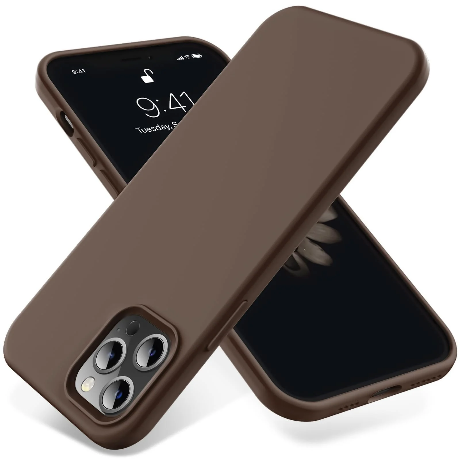 DL3 Mobilak Liquid Silicone Case for iPhone 13 Pro (6.1 Inch), Shock-absorbing protection, Scratch-resistant surface, Soft microfiber lining