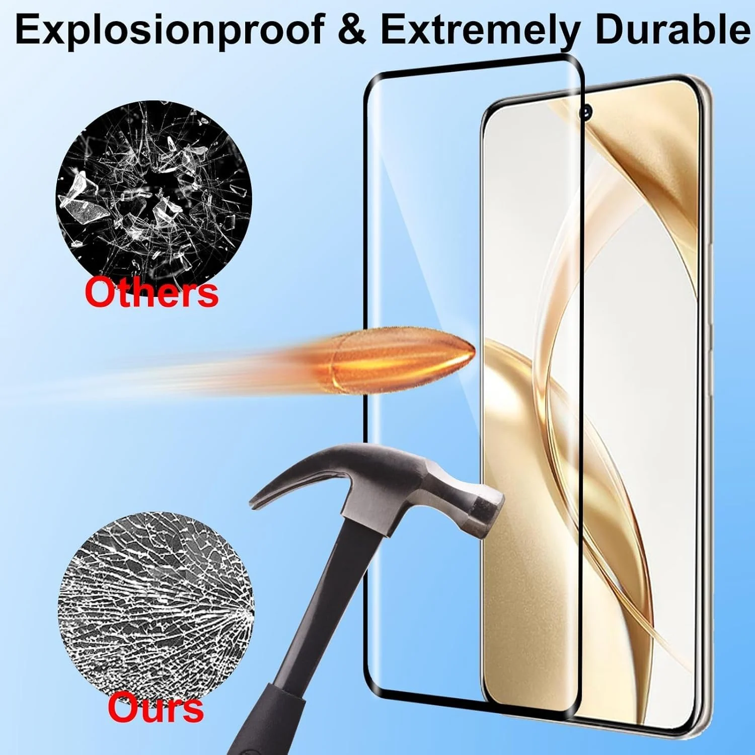 DL3 Mobilak Screen Protector for Honor 200 Pro 5G, Tempered Glass Screen Saver Premium HD Protective, Scratch Resistant, NO-Bubble, 9H Hardness, Full Coverage Film - Clear