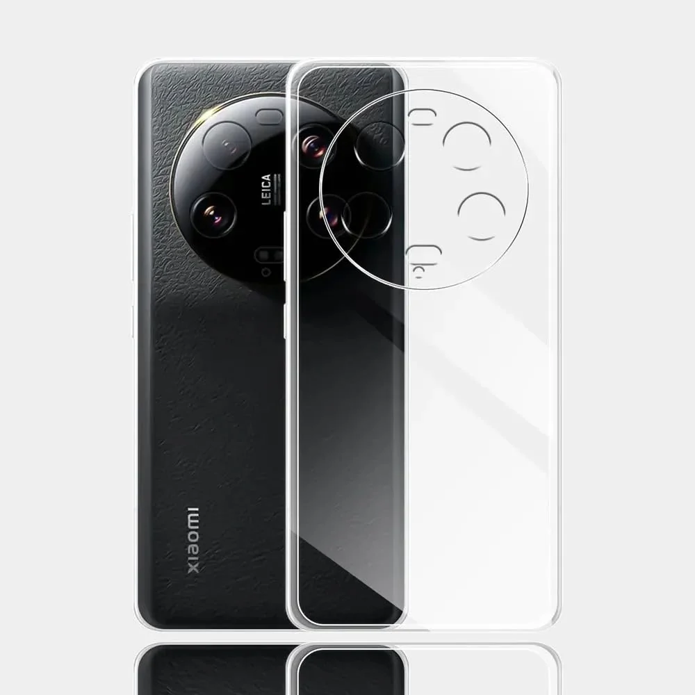 DL3 Mobilak Case Compatible with Xiaomi 13 Ultra Case Crystal Soft TPU Gel Case Flexible Silicone Anti-Scratch Camera Protection TPU Cover - Clear