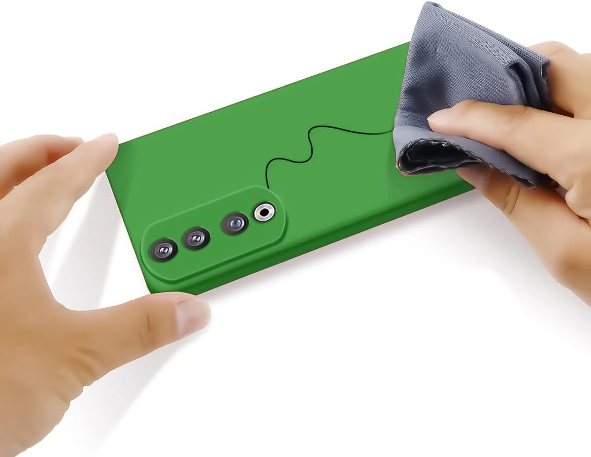 DL3 Mobilak Silicone Protective Case for Honor 90, Shock-absorbing protection, Scratch-resistant surface, Soft microfiber lining - Neon Green