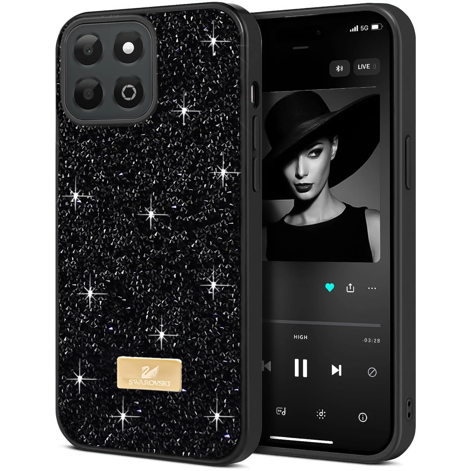 5.5 — DL3 Mobilak Glitter Rhinestone Protective Case for Honor X6b with Shockproof Design