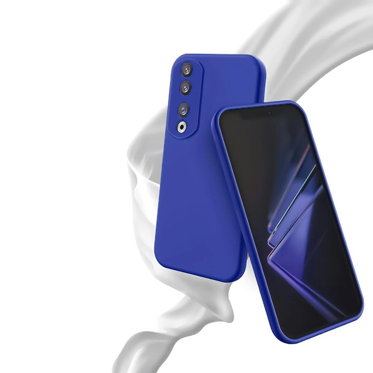 DL3 Mobilak Silicone Protective Case for Honor 70, Shock-absorbing protection, Scratch-resistant surface, Soft microfiber lining - Pepsi