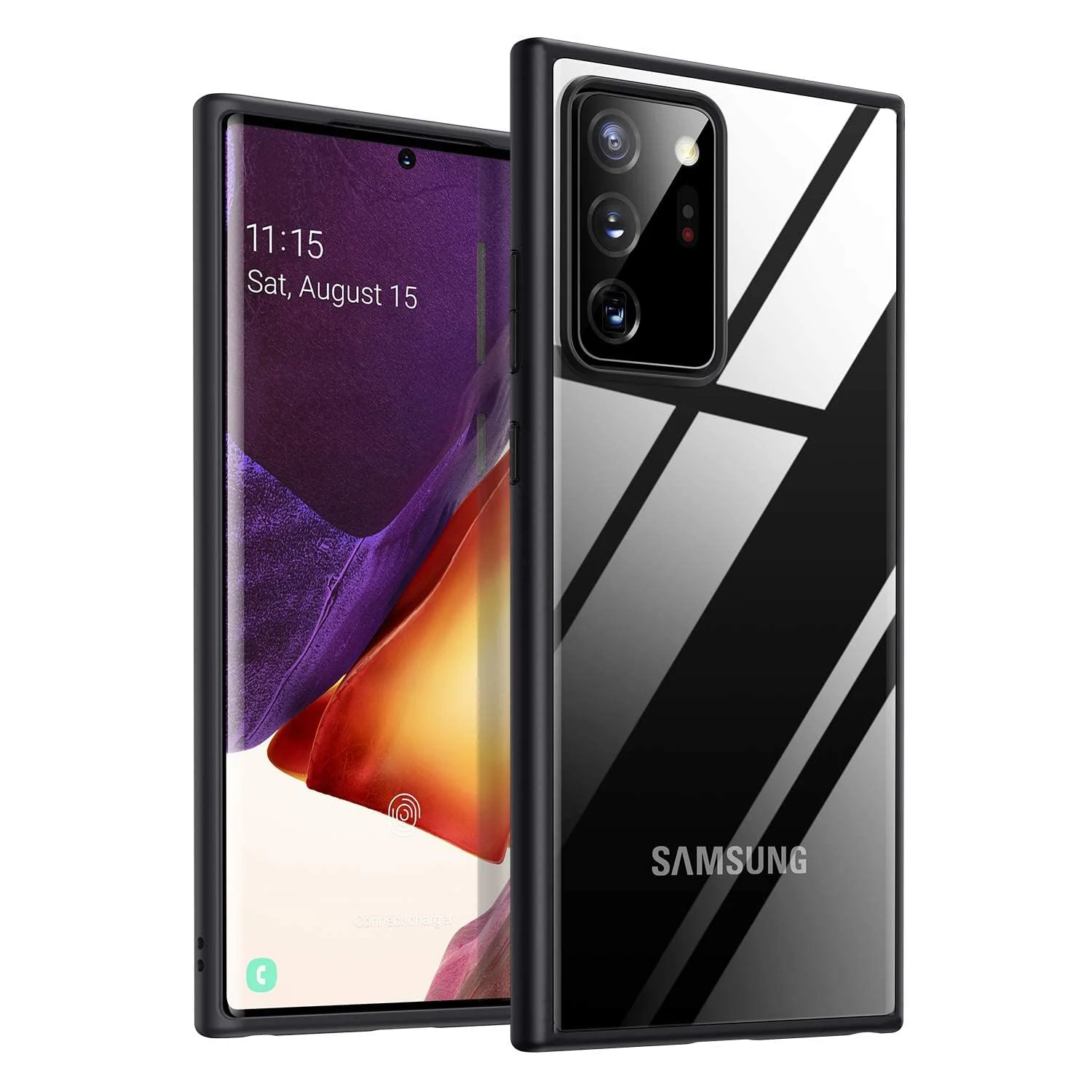 DL3 Mobilak Clear PC and TPU Protective Case for Samsung Galaxy Note 20 Ultra with Shockproof Design and Anti-Yellowing Design - Black