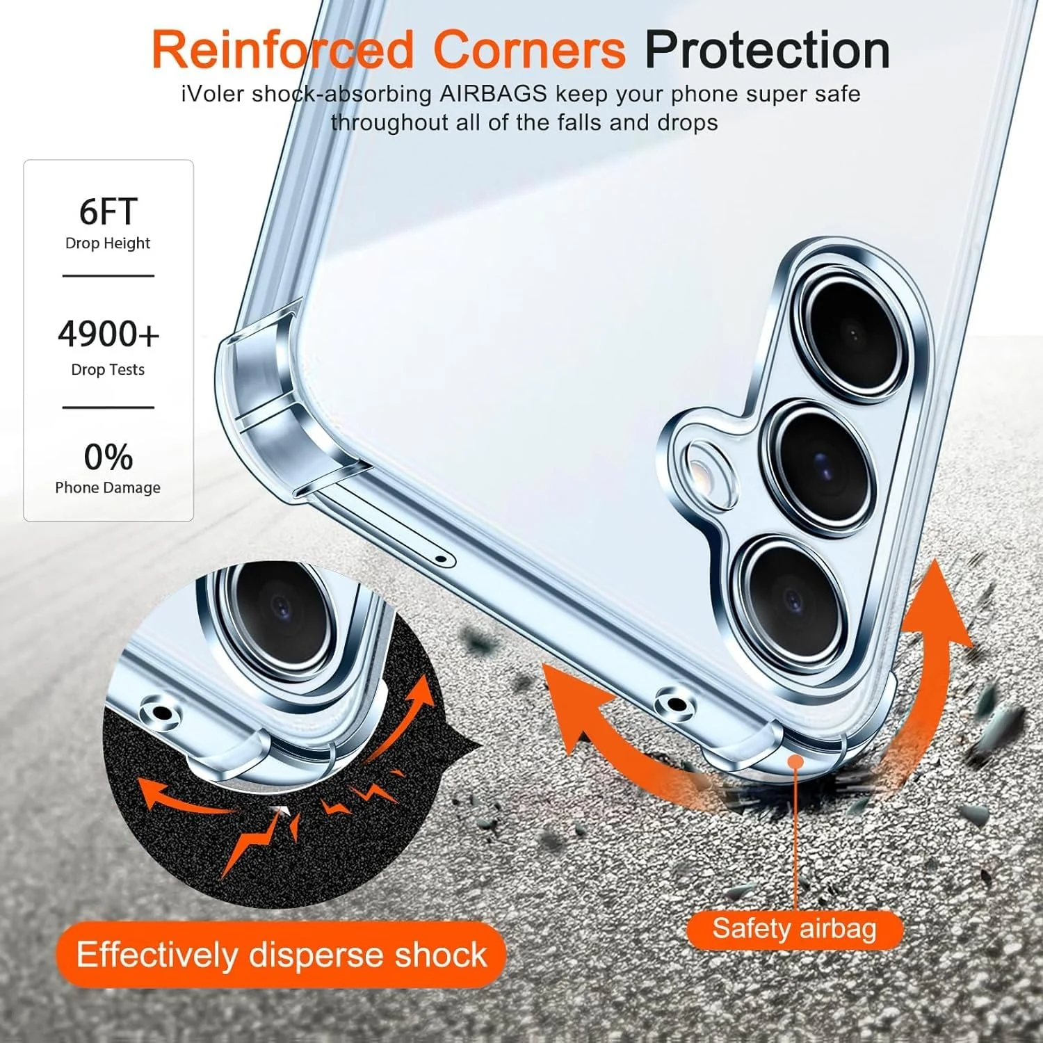 DL3 Mobilak Clear TPU Protective Case for Samsung Galaxy A35 5G with Camera Protection and Shockproof Design - Clear