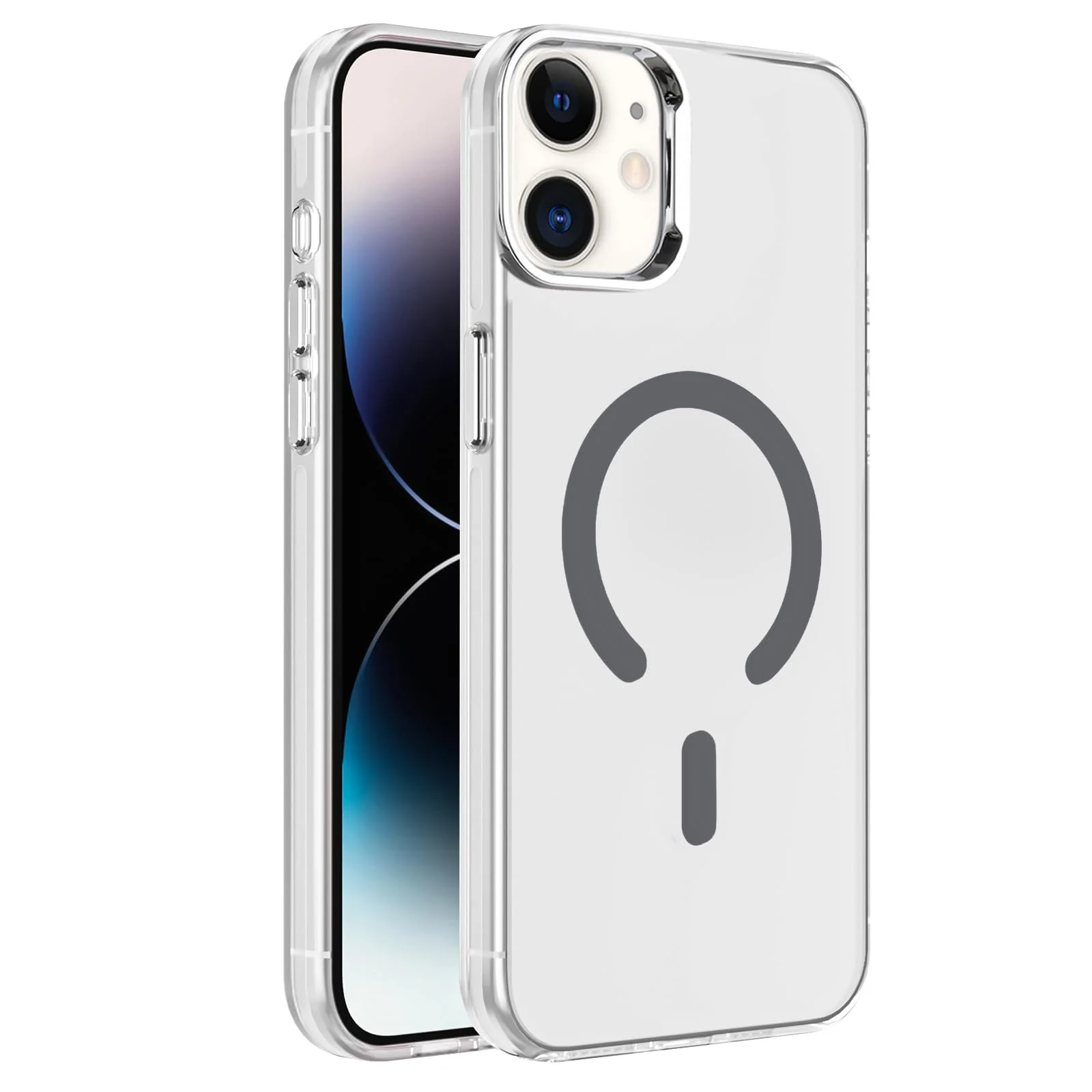 DL3 Mobilak Case for iPhone 11 Crystal Clear [Not Compatible with MagSafe] Soft TPU Gel Case Flexible Silicone Anti-Scratch Transparent TPU Cover - Gray