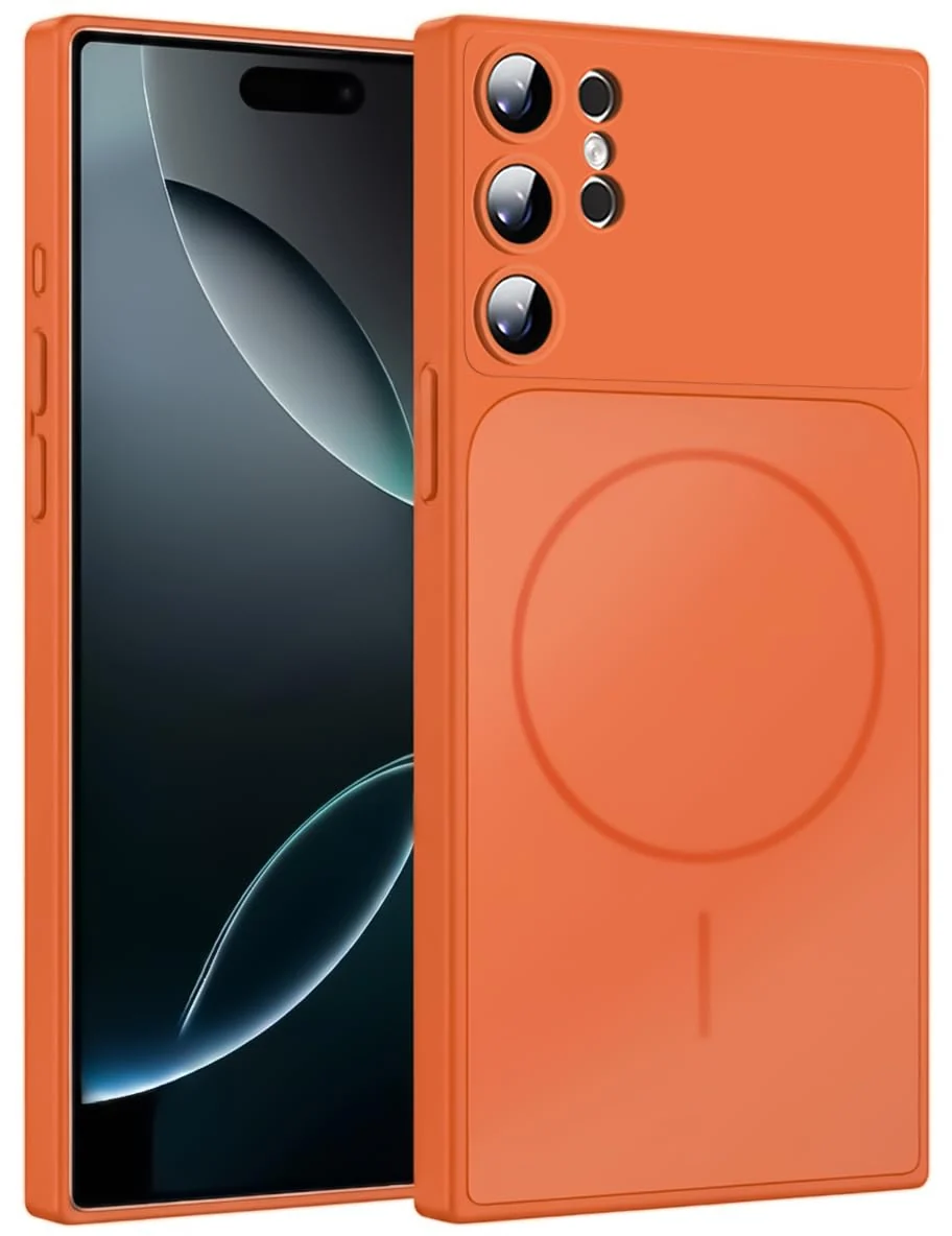Mobigon Premium Liquid Silicone Case for Samsung Galaxy S26 Ultra, Compatible with MagSafe, Built-in Camera Protection, Glossy Back Design, Shockproof Soft Protective Phone Cover