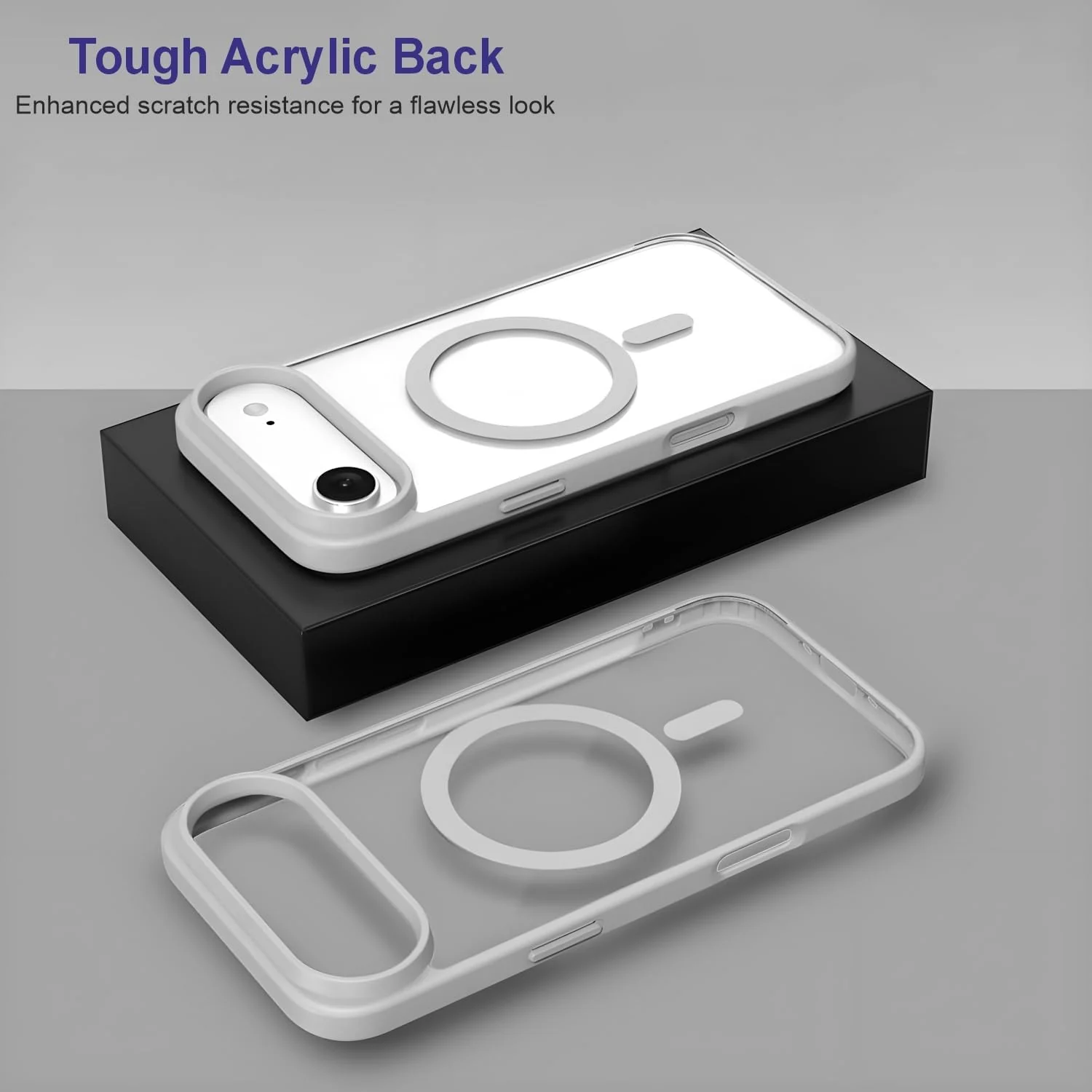 DL3 Mobilak Translucent Matte Case for iPhone 17 Air 6.5-Inch Compatible with, Compatible with MagSafe accessories, Shock-absorbing protection, Scratch-resistant surface - Gray