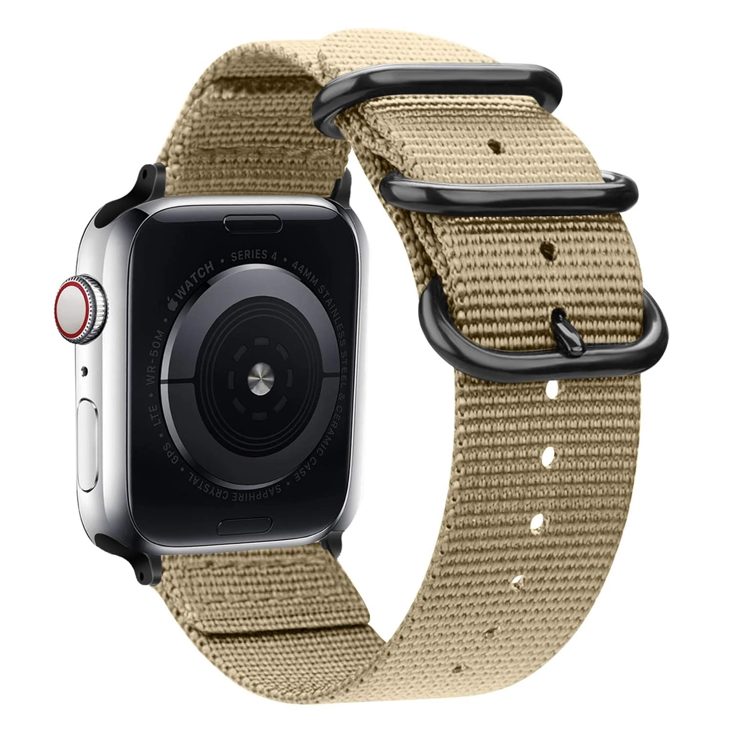 38MM/40MM/41MM — DL3 Mobilak Nylon Solo Loop Stretchy Straps For Apple Watch Band 49mm 45mm 44mm 42mm 41mm 40mm 38mm, Elastic Wristbands for iwatch Series 8 Ultra 7 6 5 4 3 2 1 Se (B. Khaki, 38MM/40MM/41MM) - B.Khaki