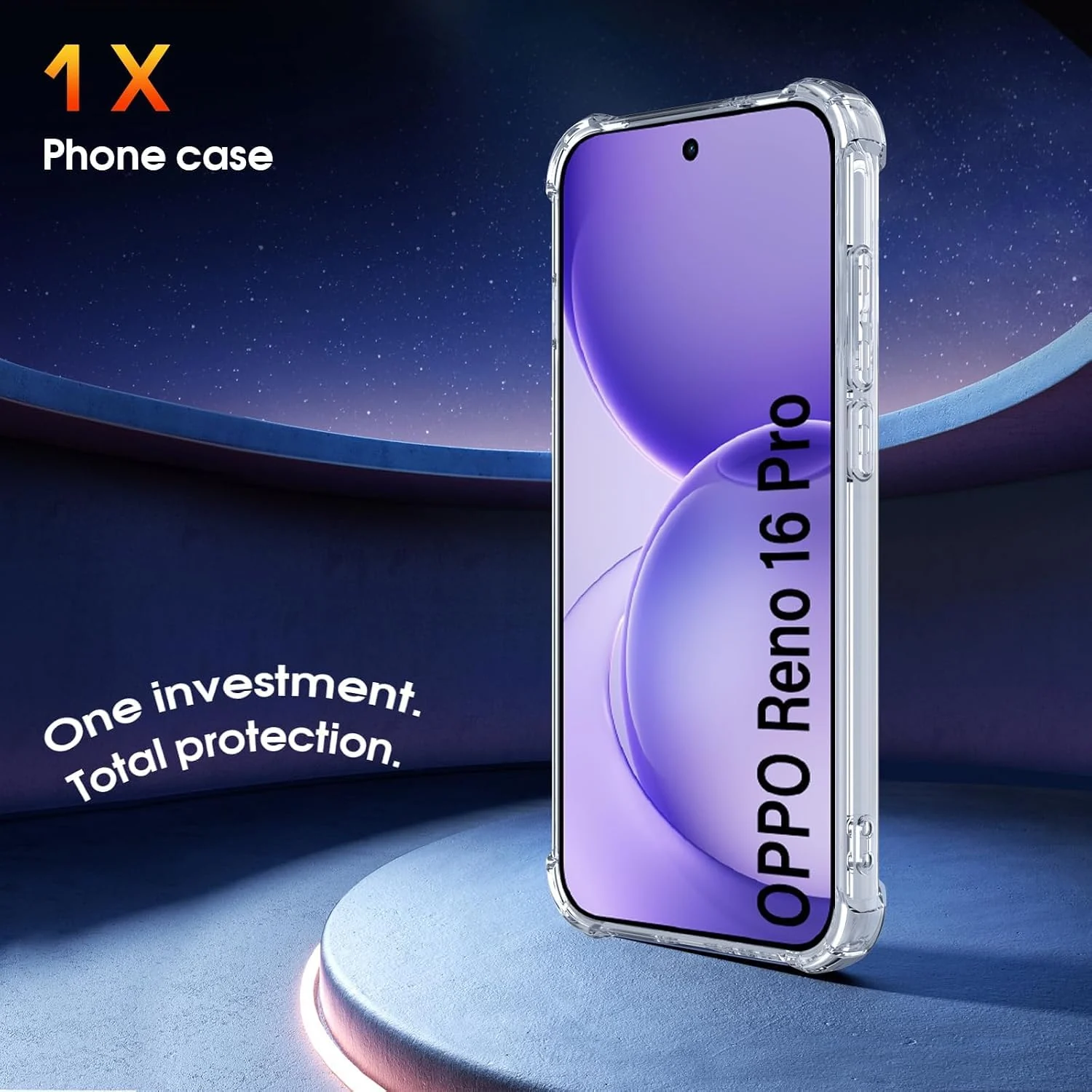 DL3 MOBILAK Clear Soft TPU Phone Case for OPPO Reno 16 Pro 5G - Clear