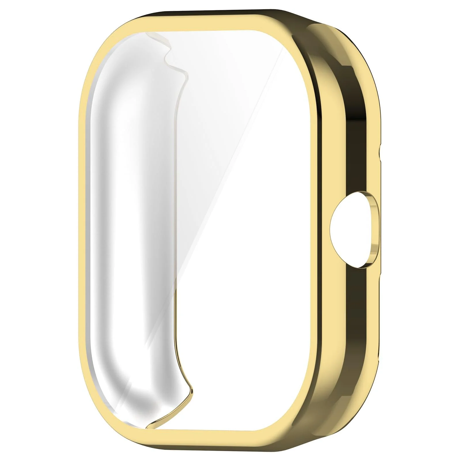 DL3 Mobilak Case Compatible with Xiaomi Redmi Watch 4 Case All-Around with Built-in Screen Protector Watch Soft TPU Shockproof Cover Slim Guard Thin Bumper Shell Protector - Gold