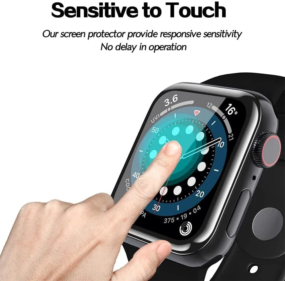 DL3 Mobilak Screen Protector For Apple Watch Series 8 Ultra 49mm, 3D Curved Soft Edge Protective Film [Anti-Scratch] [Bubble Free] [Ultra Shatterproof] [High Sensitive] (Nont-Tempered Glass) - Black