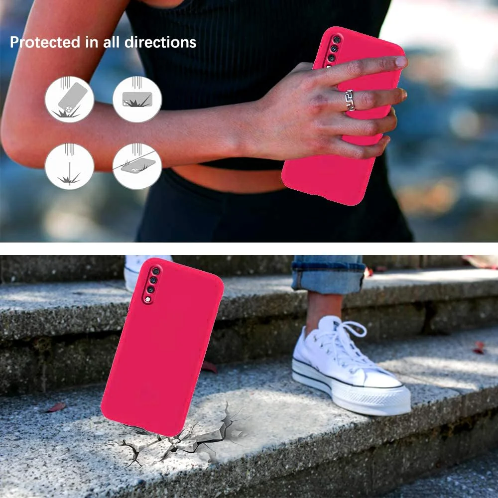 DL3 Mobilak Soft Silicone Gel Bumper Case for Samsung Galaxy A70 / A70s - Hot Pink