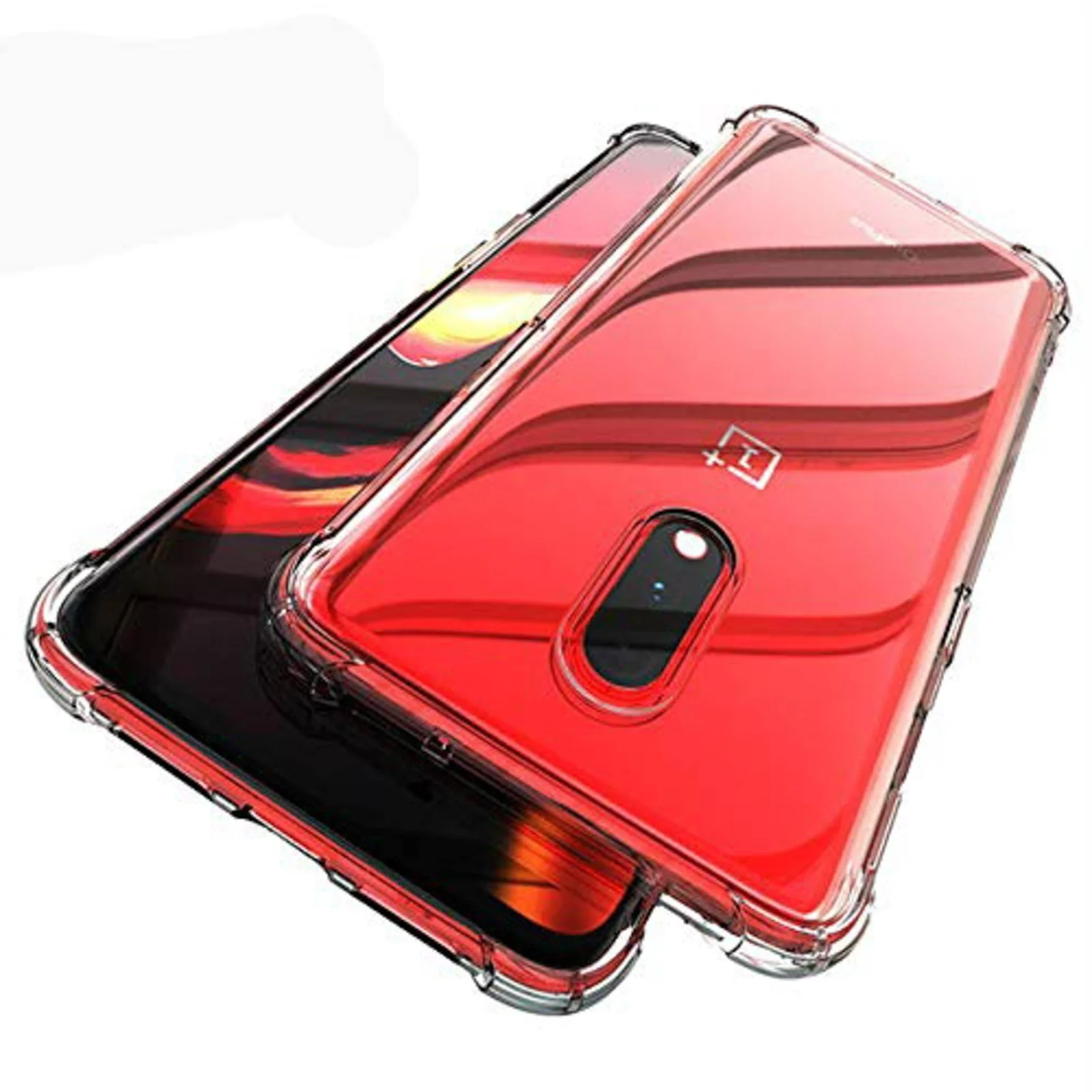 DL3 Mobilak Case Compatible with OnePlus 7 / OnePlus 6T, Cover Silicone TPU Gorilla Anti-shock Protector Camera Shockproof Corners For OnePlus 7 / OnePlus 6T - Clear