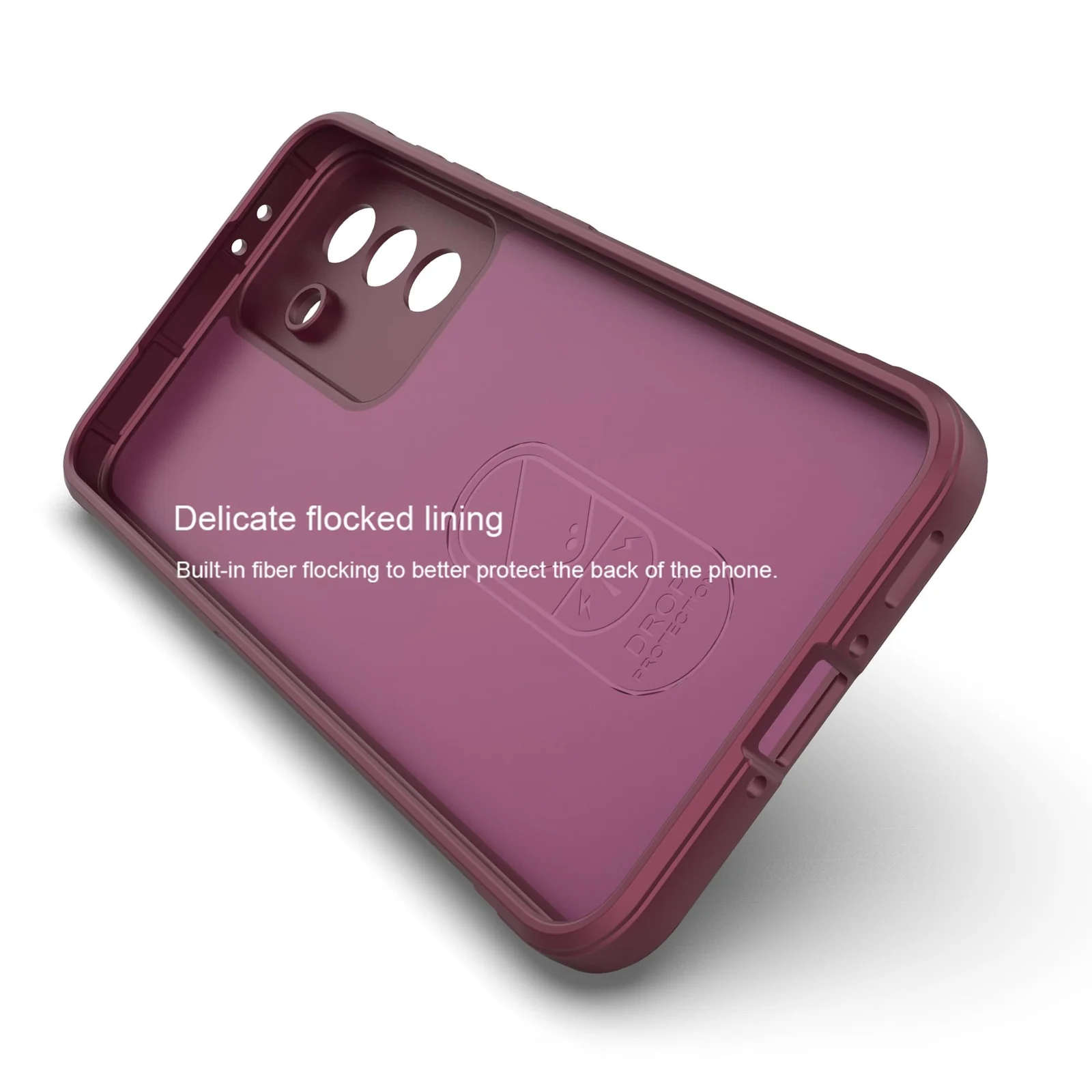 DL3 Mobilak Flexible Silicone and TPU Protective Case with Camera Protection for Samsung Galaxy A36 | Samsung Galaxy A56 - Wine Red