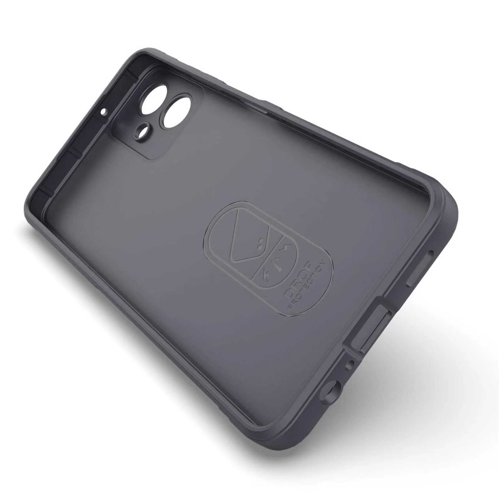 DL3 Mobilak Flexible Silicone and TPU Protective Case with Camera Protection for Samsung Galaxy A06 - Dark Gray