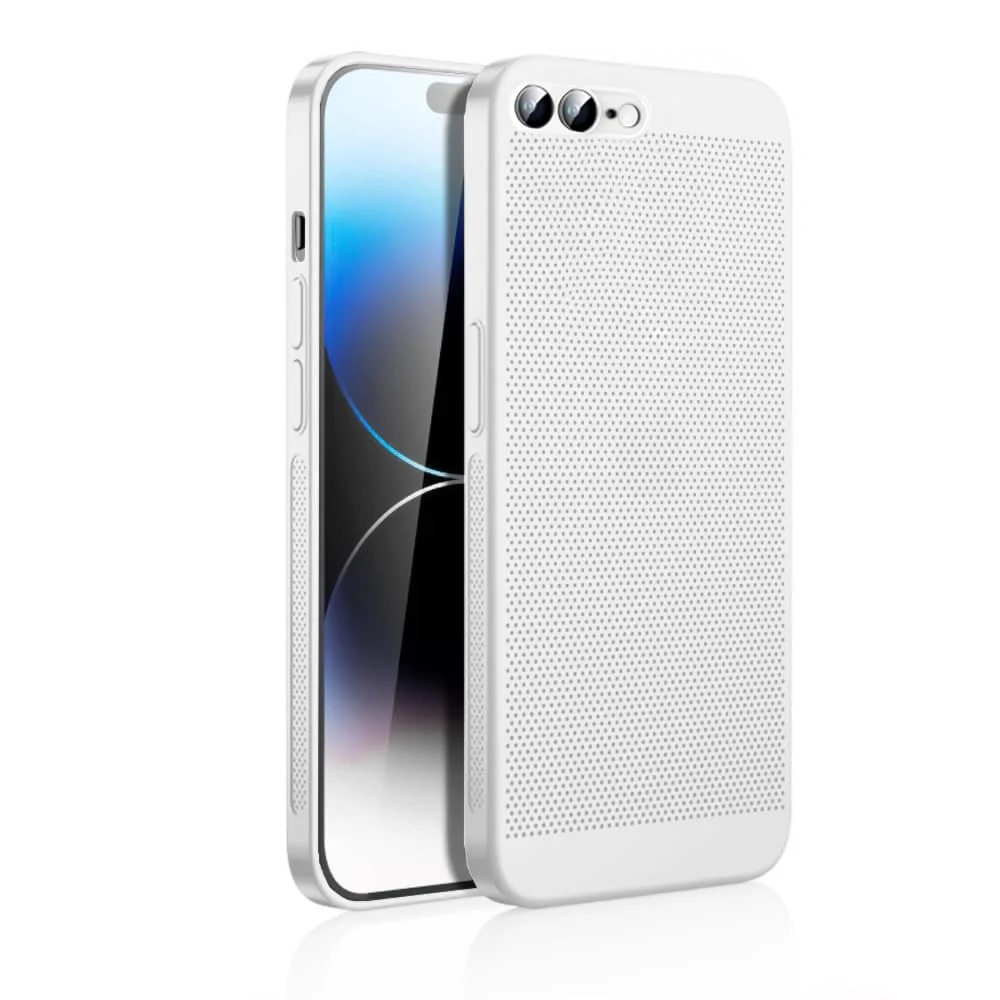 DL3 Mobilak Heat-Dissipation Hard PC Case with Built-In Camera Lens Protector for iPhone 7 Plus / iPhone 8 Plus - White