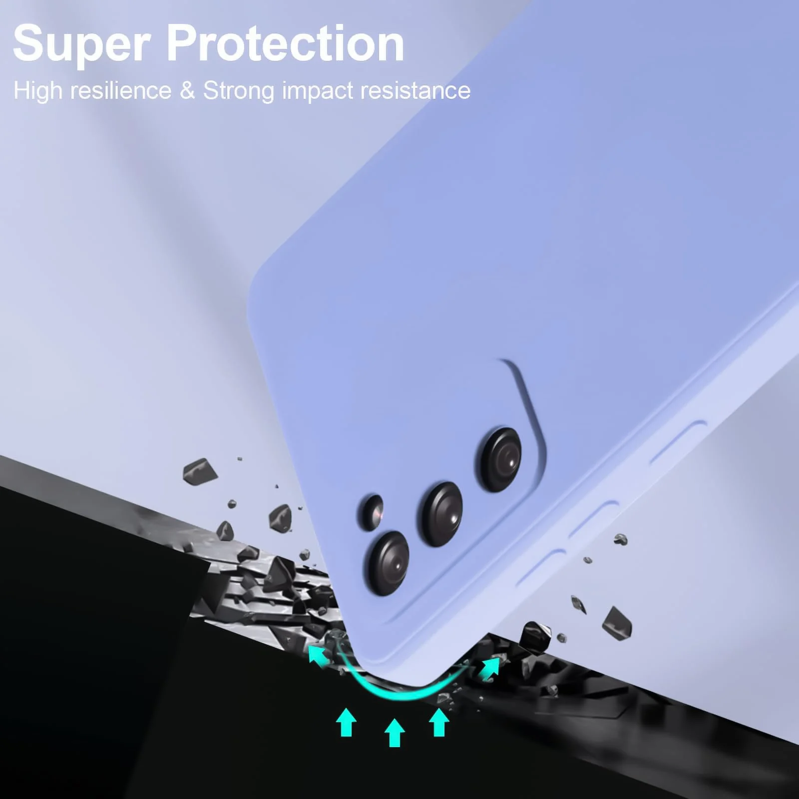 DL3 Mobilak Liquid Silicone Protective Case for Samsung Galaxy S20 FE with Camera Protection and Microfiber Lining - Baby Blue