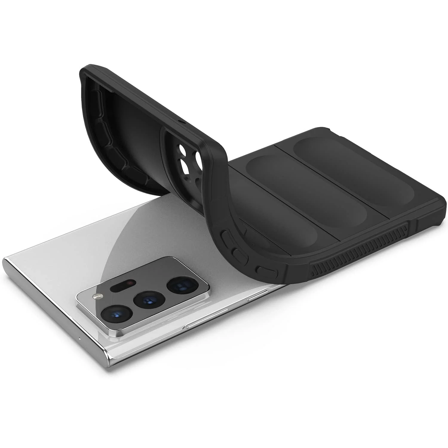 DL3 Mobilak Flexible Silicone and TPU Protective Case with Camera Protection for Samsung Galaxy Note 20 Ultra - Black