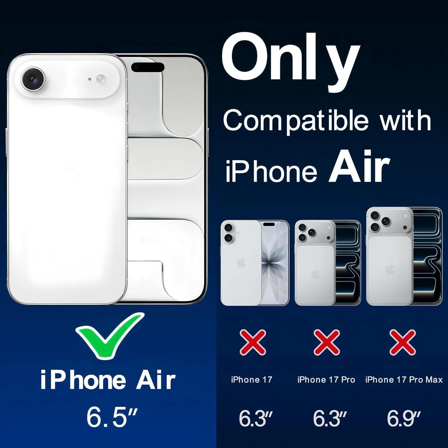 DL3 Mobilak Clear TPU Protective Case for iPhone 17 Air with Camera Protection and Shockproof Design - Clear