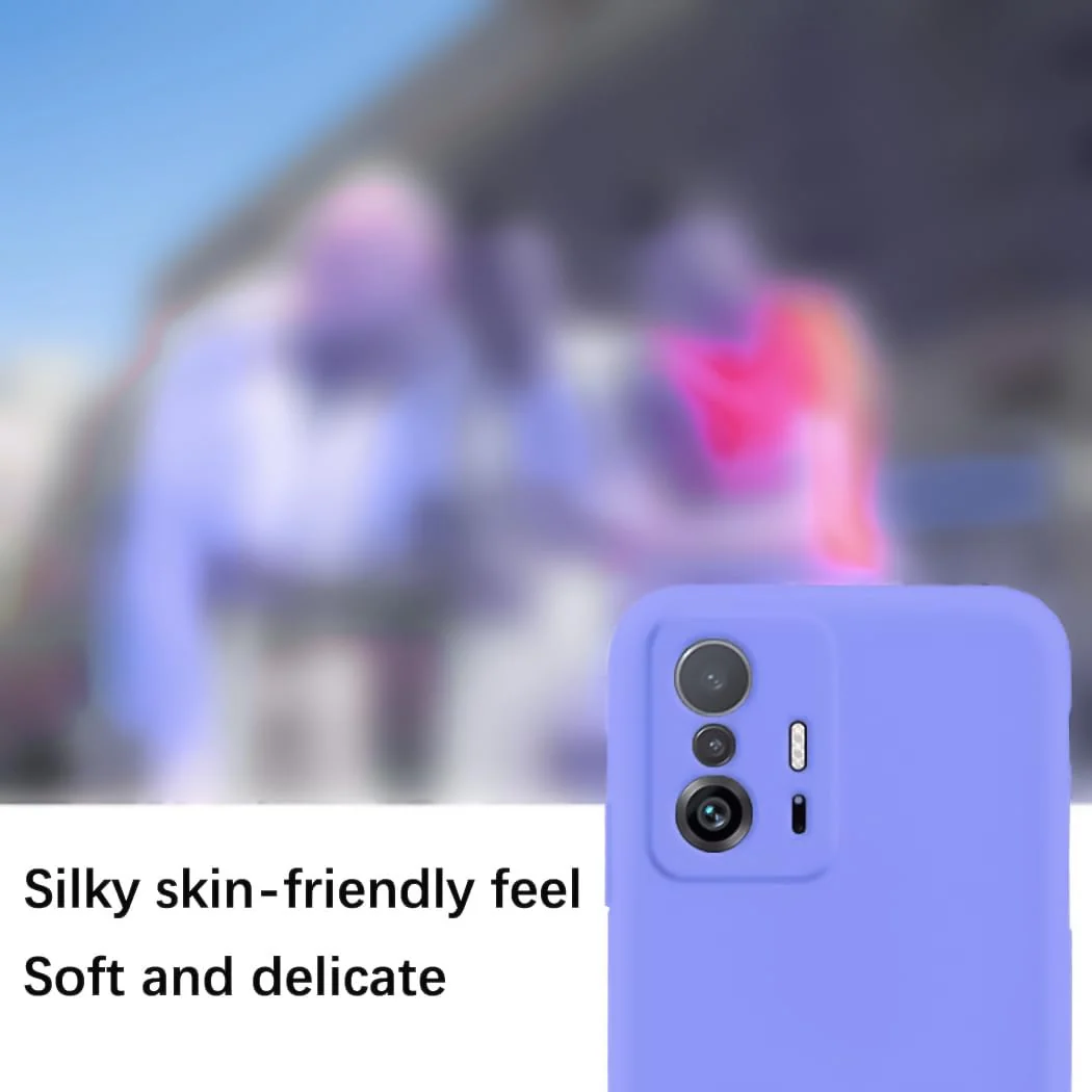 DL3 Mobilak Xiaomi 11T / Xiaomi 11 T Pro Case, Soft Flexible Silicone Gel Rubber Bumper Cover, Full Body Shockproof Protective Phone Case - Baby Blue