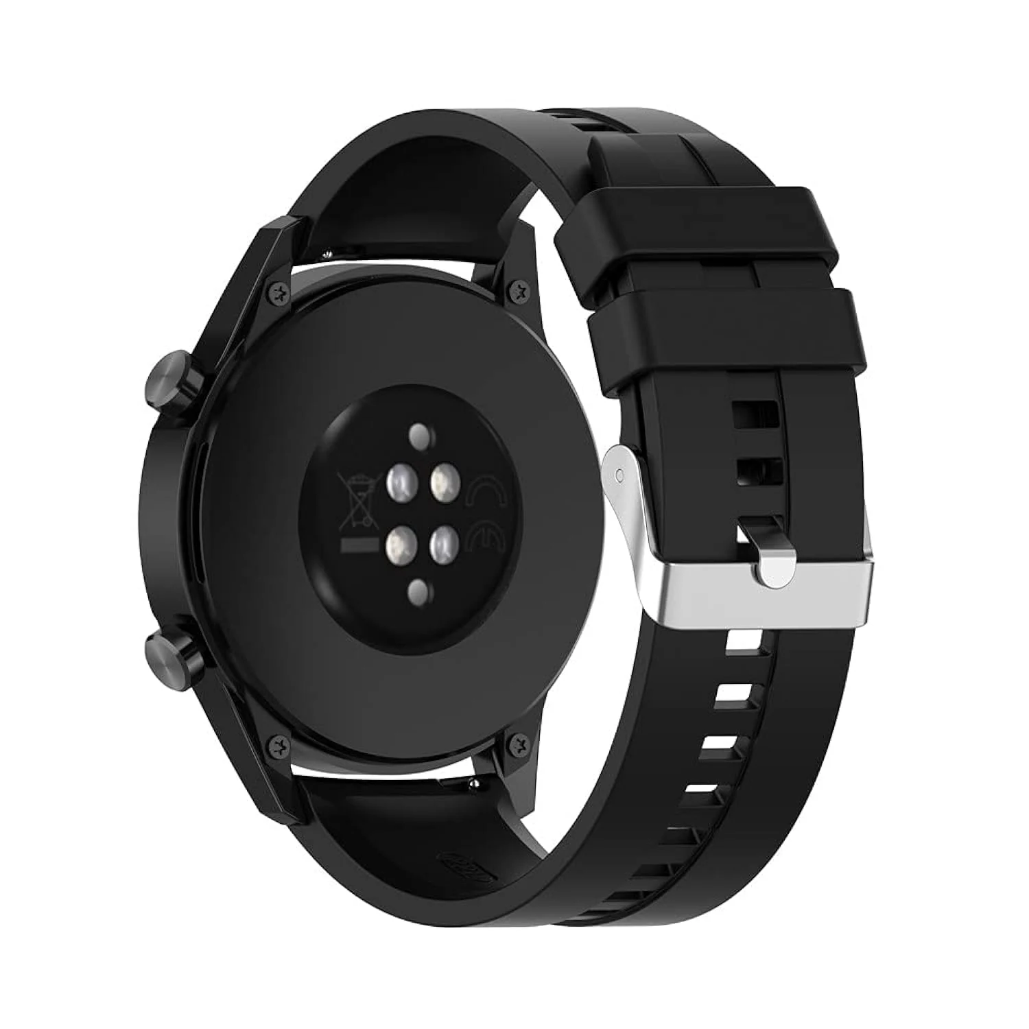 Dl3 Mobilak Silicone Bands 20MM Compatible with Samsung Gear Sport/Watch 6/5/4 40MM 44MM/Watch 6 Classic 43MM 47MM/ 5 Pro 45MM/Active 2 40MM 44MM/Amazfit GTS/2/2e/3/3 Pro/4/2 3 4 Mini (Black)