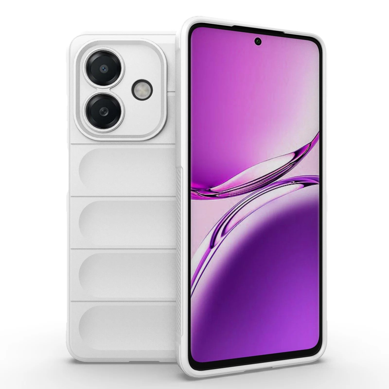 DL3 Mobilak Flexible Silicone and TPU Protective Case with Camera Protection for OPPO A3 / OPPO A3x / A40 - White