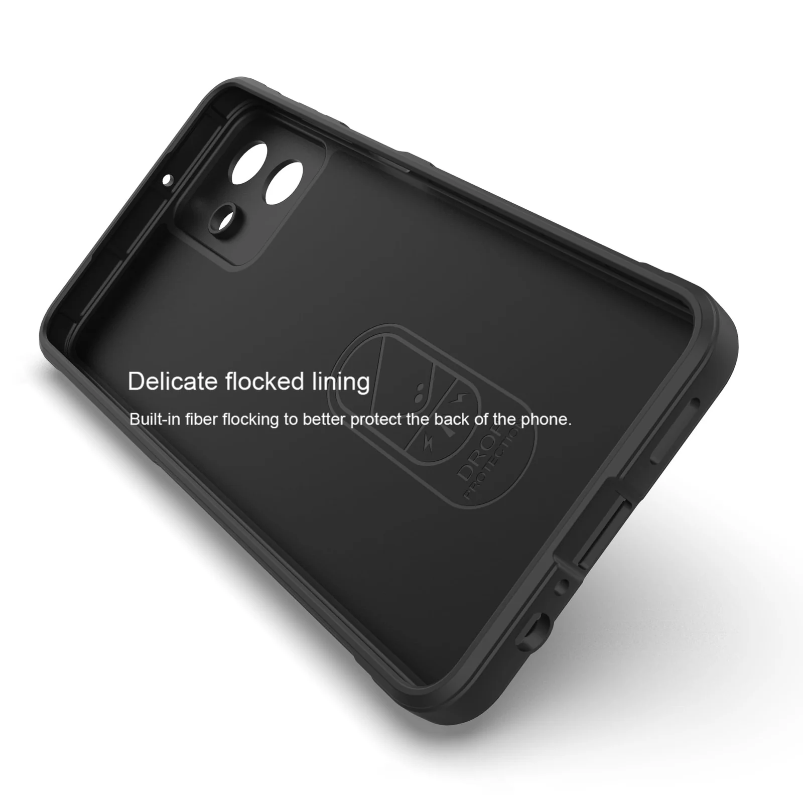 DL3 Mobilak Soft Silicone Protective Case for Samsung Galaxy A07 with Camera Protection and Shockproof Design - Black