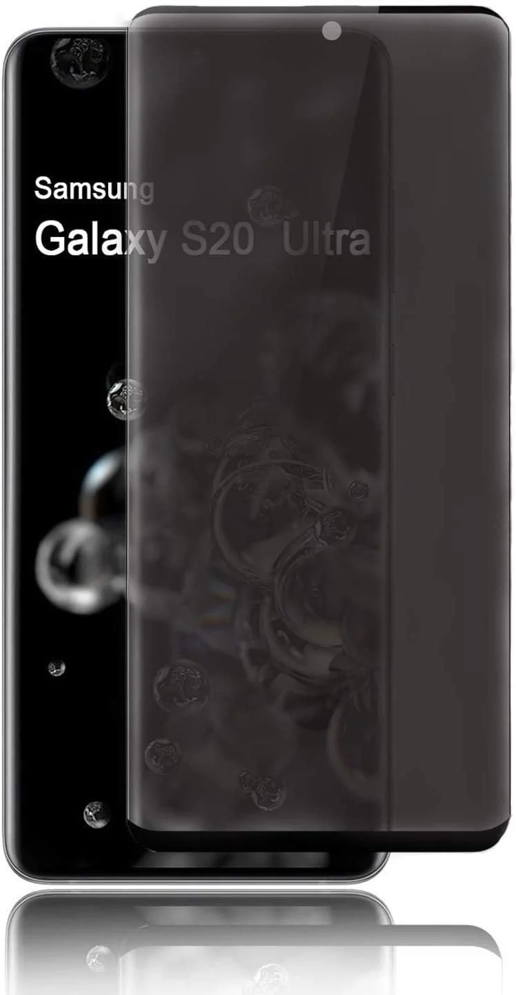 DL3 Mobilak Samsung Galaxy S20 Ultra 5G Privacy Screen Protector, Anti-Spy 9H Hardness Tempered Glass Film [Case Friendly] [Bubble Free] - Black