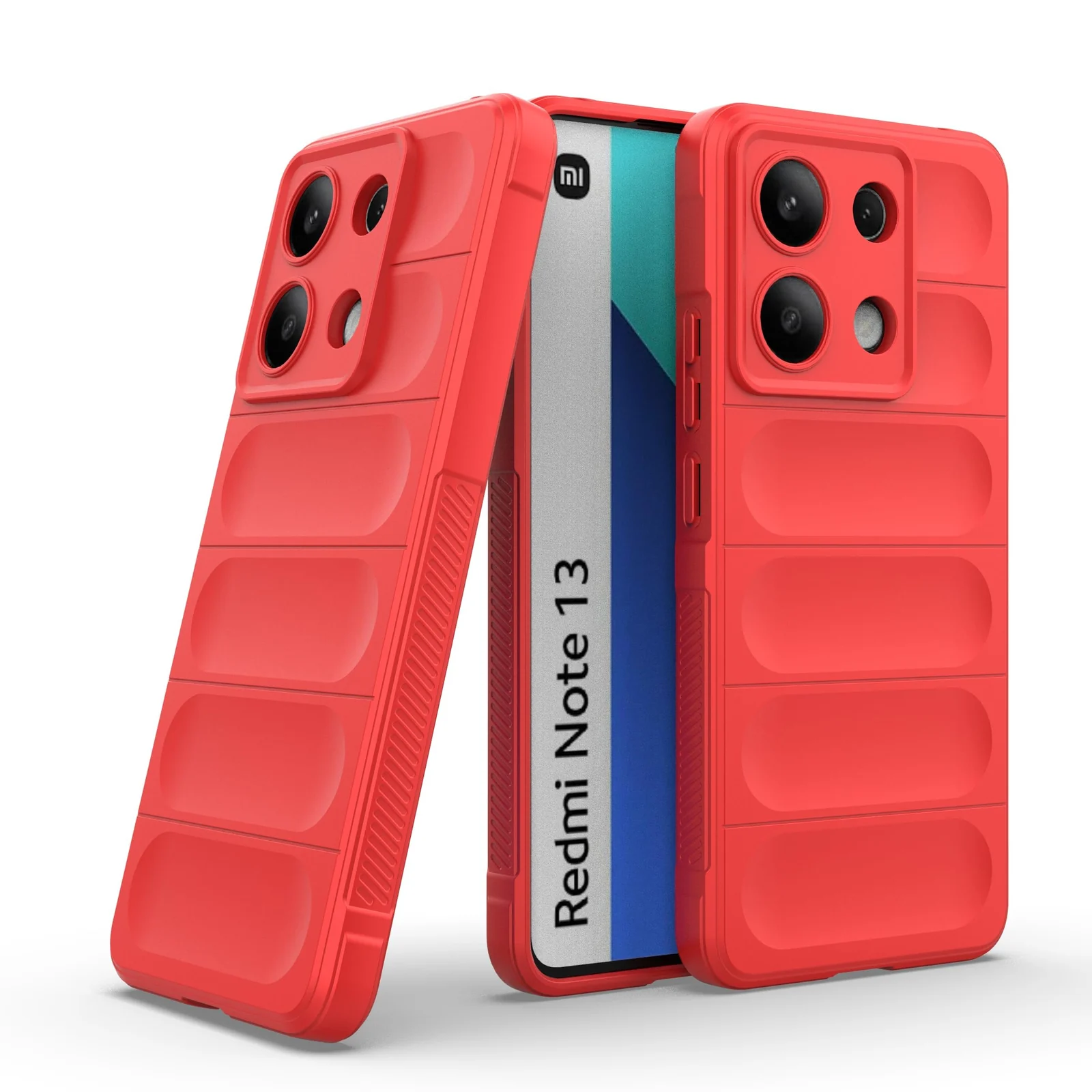 DL3 Mobilak Rugged Protective Case for Xiaomi Redmi Note 13 4G, Camera protection, Shock-absorbing protection, Non-slip grip - Red