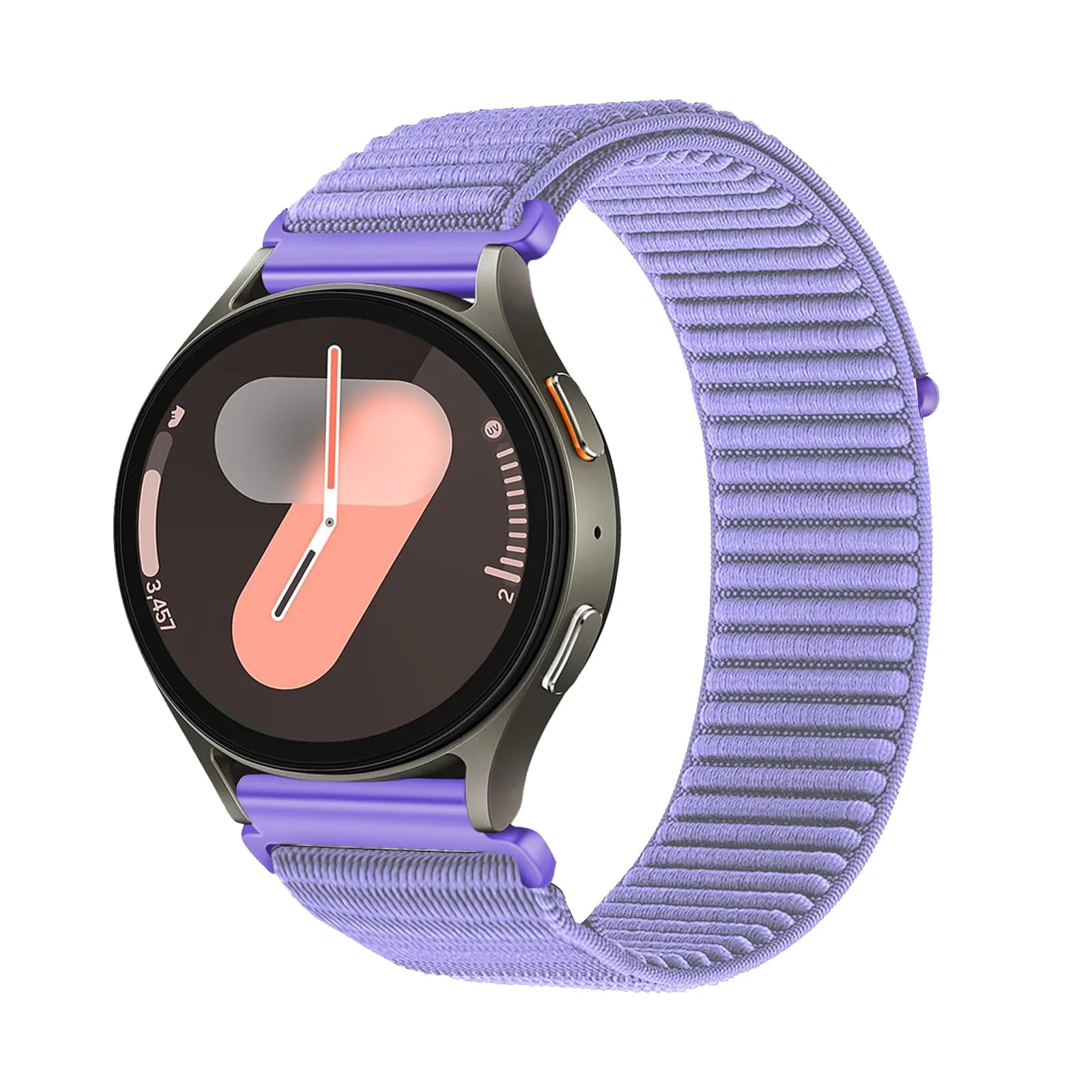DL3 Mobilak Nylon Loop Band For 22MM Strap For Xiaomi Redmi Watch 5 Lite/5 Active/Samsung Galaxy Watch 3 45mm/Watch 46mm/Gear S3/Huawei watch GT6 GT5 GT3 GT2 (46MM) /GT2E/GT2 GT3 GT5 Pro, Stretchy Strap Elastic - Light Purple