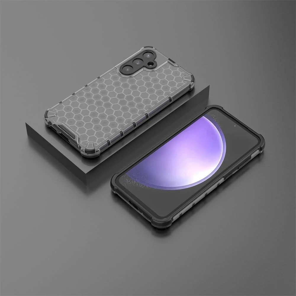 DL3 Mobilak Honeycomb Protective Case for Samsung Galaxy A05S, Shock-absorbing protection, Transparent design, Slim, lightweight profile - Black