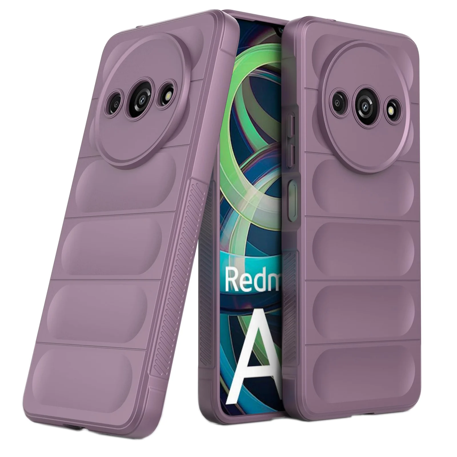 DL3 Mobilak Soft Silicone Protective Case for Xiaomi Redmi A3 with Camera Protection and Shockproof Design - Purple