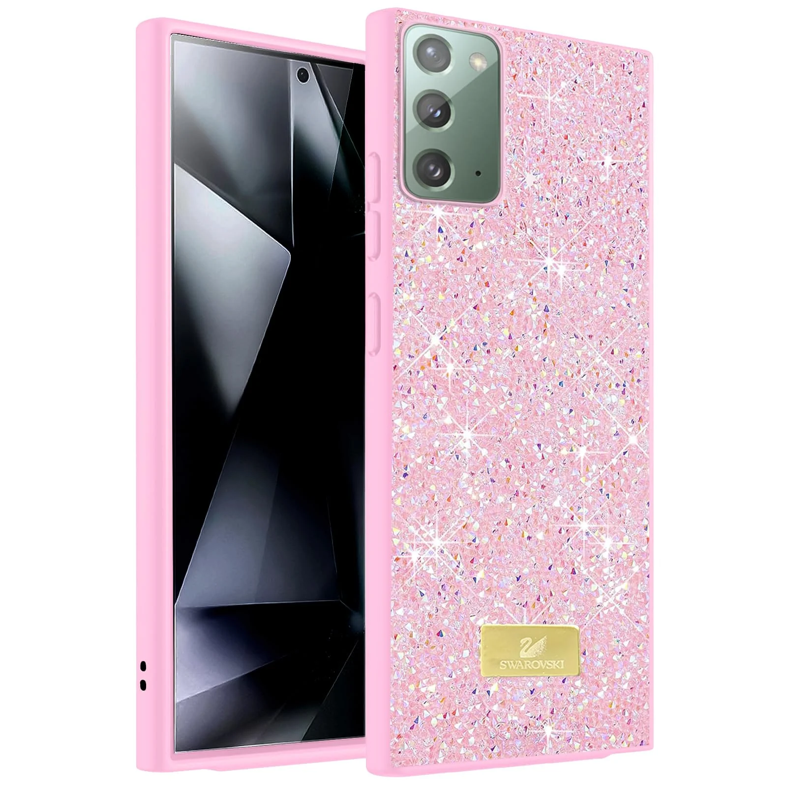 Case For Samsung Galaxy Note 20 5G Case Glitter, Sparkle Diamond Crystal Bling Case with Bling, Ultra Thin Lightweight Full Body Shockproof Anti-Scratch Protective Cover - Black