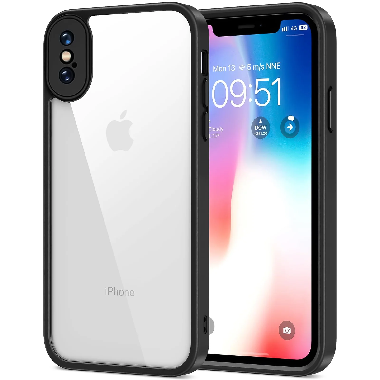 DL3 Mobilak Clear Protective Case for iPhone XS Max - Black