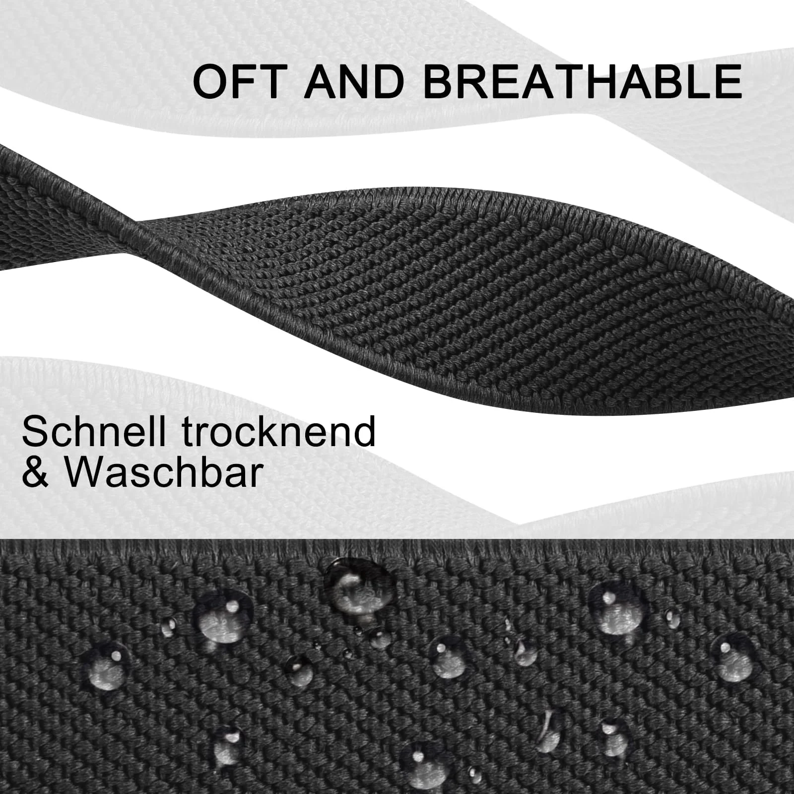 DL3 Mobilak Strap for Xiaomi Mi Band 10 / Xiaomi Mi Band 9 / Xiaomi Mi Band 8, Elastic Nylon Straps, Adjustable Breathable Replacement Bracelet for Xiaomi Smart Band 8/9/10 for Women Men - Black