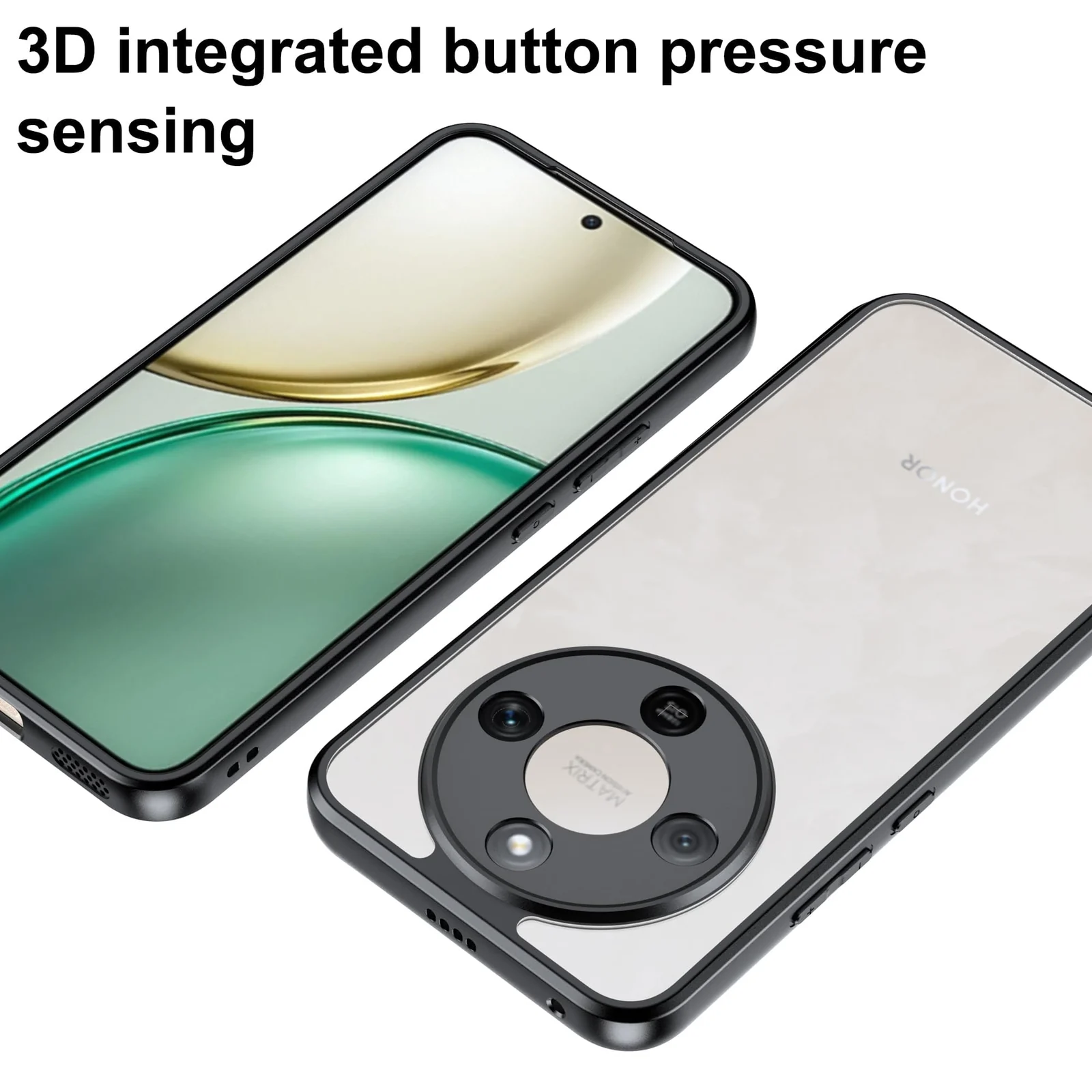 DL3 Mobilak Compatible with Honor X9D / Magic 8 Lite / X70 Case, Military-Grade Shockproof Anti-Yellowing, Slim Protective Phone Case Full Bumper Cover With Camera Lens Protective - Black