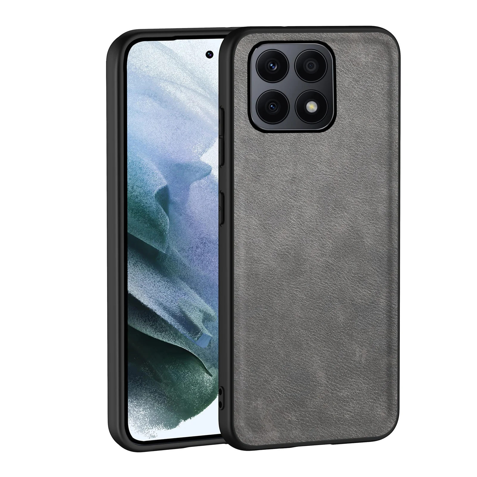 Dl3 Mobilak Case for Honor X8a Leather Case,Anti-Drop, Anti-Shock, Non-Slip Texture,Simple Cell Phong Cover (Havana)