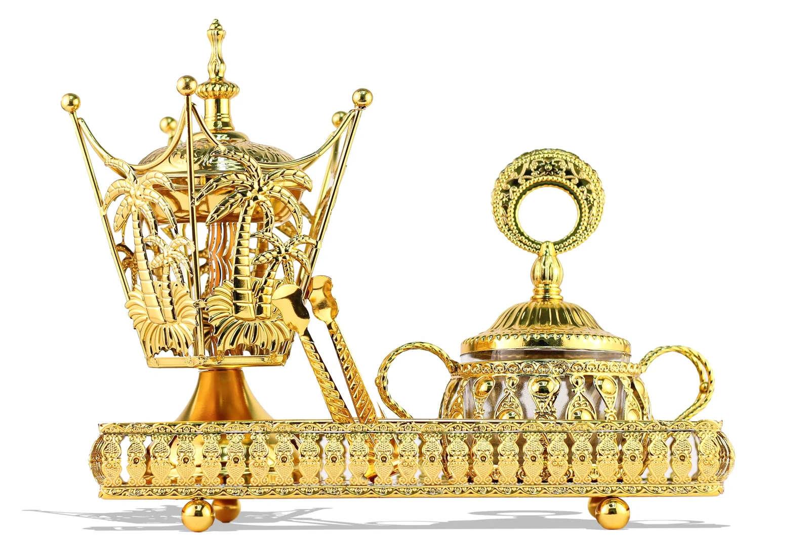 Mobigon Charcoal Incense Burner, Bakhoor Burner, Oud Frankincense Incense Burner, Vintage Arabic Burner, Suitable For Arabian Oud, Yoga, Spa and Aromatherapy, Office & Home Decor - style 60