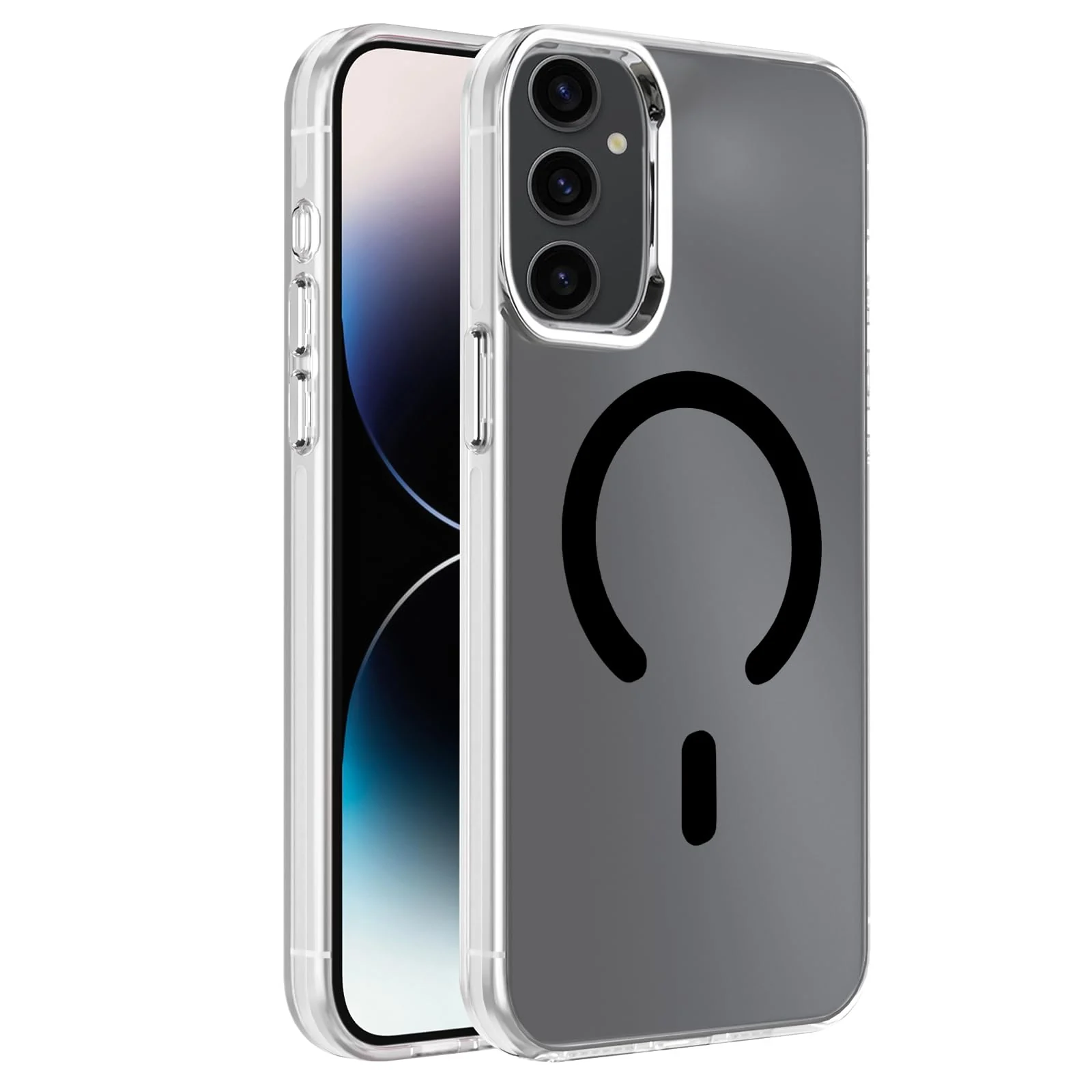 DL3 Mobilak Case for Samsung Galaxy S25 FE Crystal Clear [Not Compatible with MagSafe] Soft TPU Gel Case Flexible Silicone Anti-Scratch Transparent TPU Cover - Black